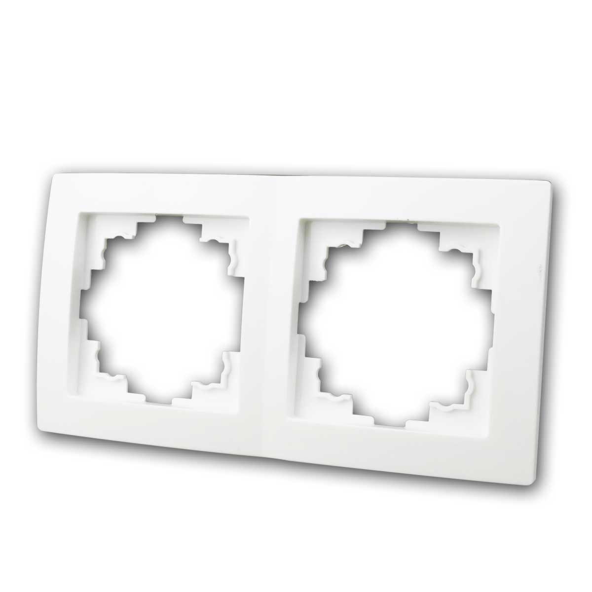 McPower Rahmen FLAIR Rahmen, 2-fach, weiß matt, Zweifachrahmen