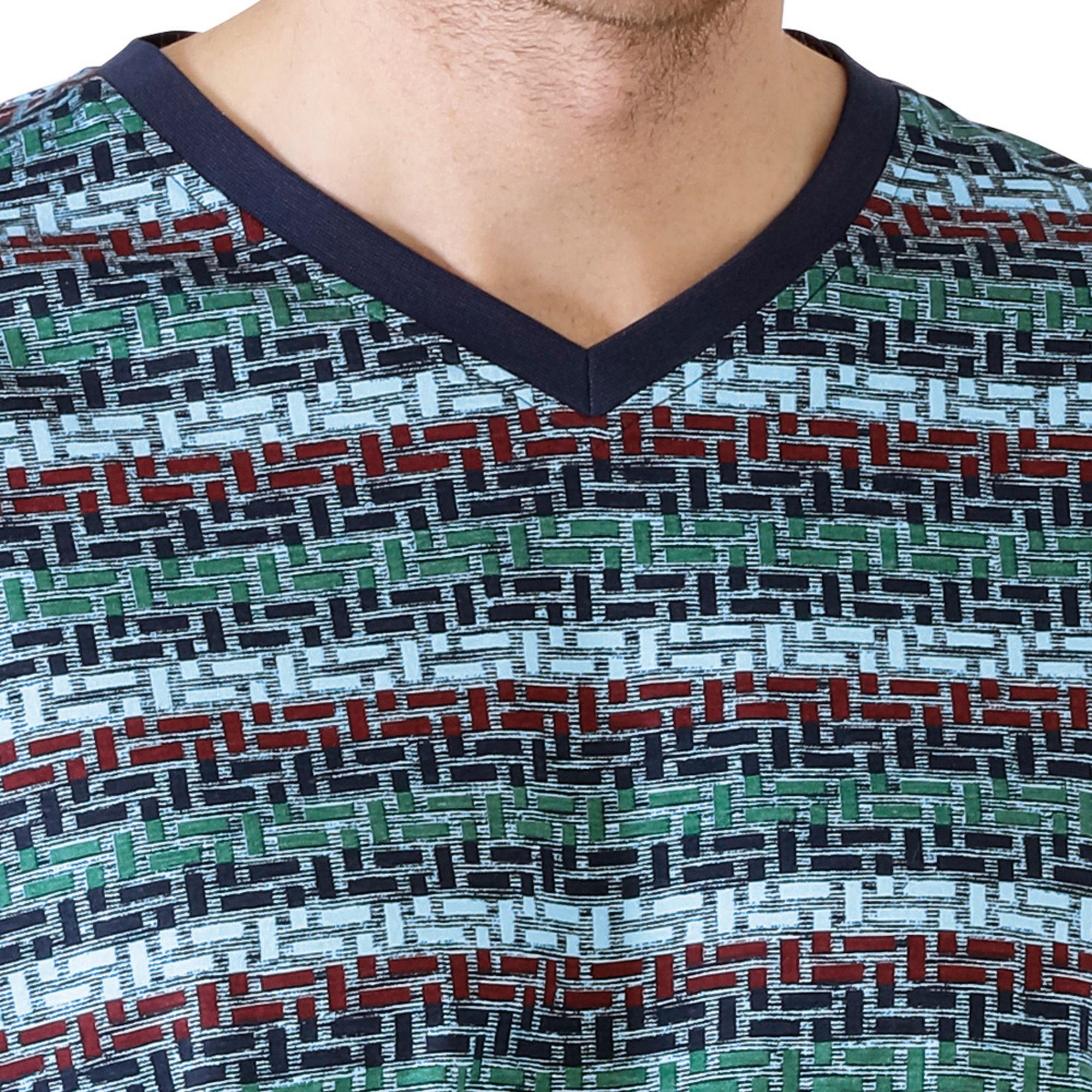 Hajo Pyjama Herren-Schlafanzug Single-Jersey gemustert
