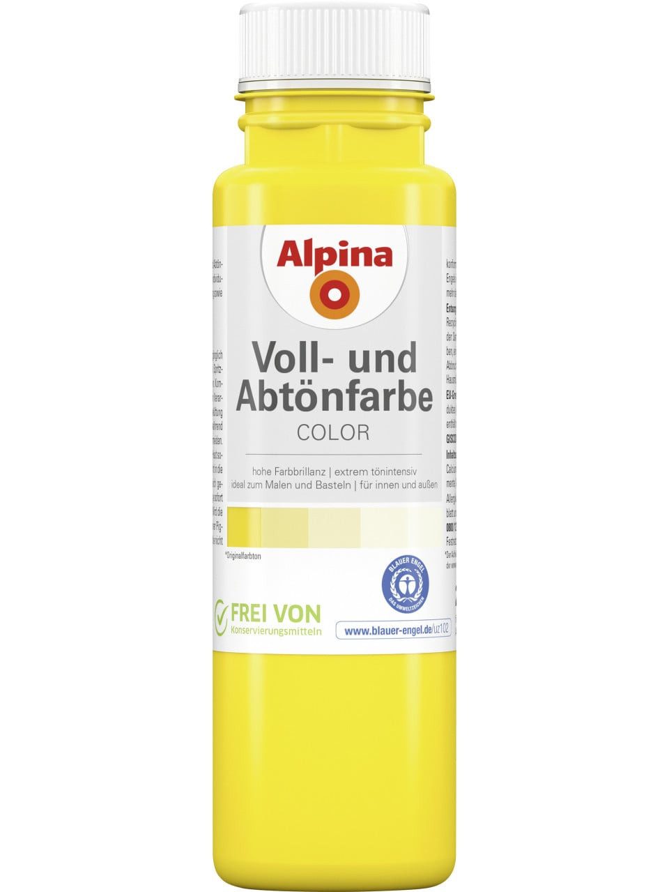 Alpina Vollton- und Abtönfarbe Alpina Color Abtönfarbe sunny yellow seidenmatt