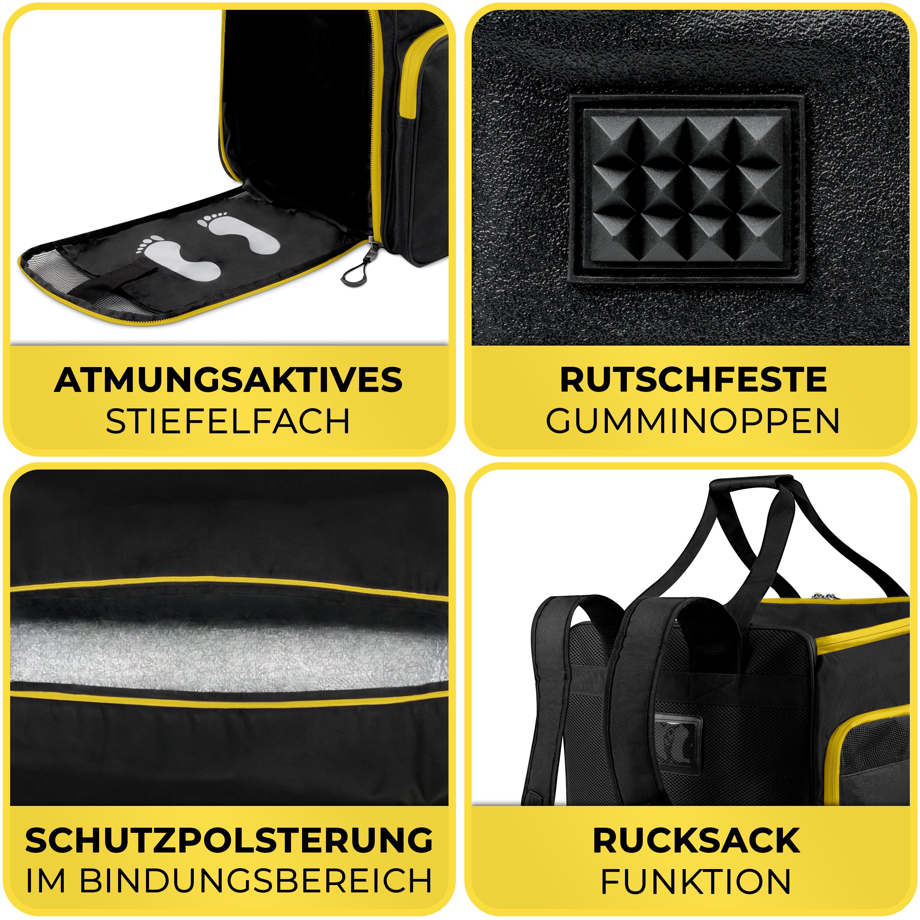 Salzburg Skitasche Skischuhtasche Schwarz-Gelb Skitasche Set Styngard