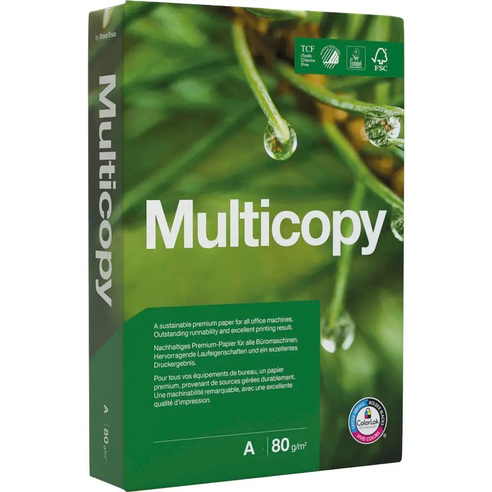 PAPYRUS Kopierpapier Kopierpapier Multicopy A3 80g/qm weiß VE=500 Blatt