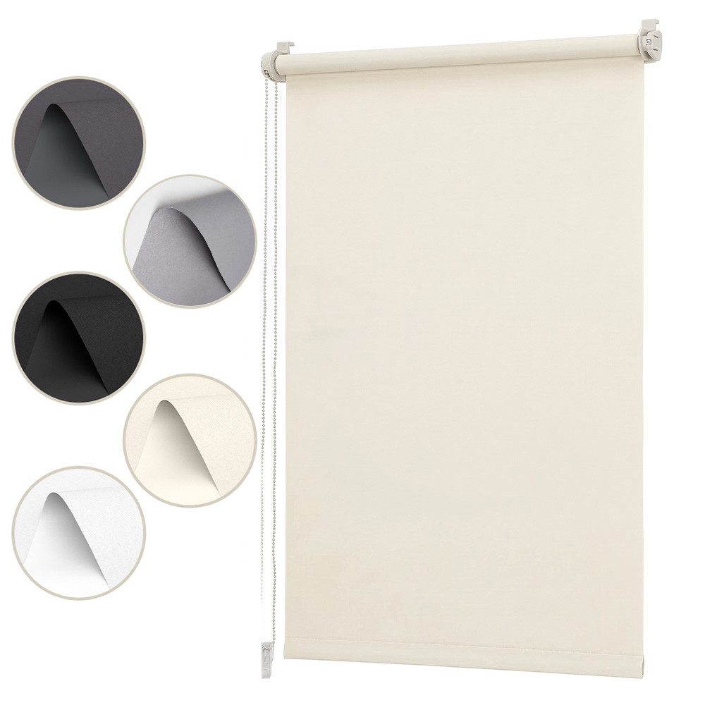 Rollo Seitenzugrollo Verdunkelungsrollo ohne Bohren verdunkelnd Rollo, Sekey, Klemmfix, Klemmfix, Seitenzugrollo,Sonnenschutz&Sichtschutz, Stoffbreite=Bestellbreite-4cm