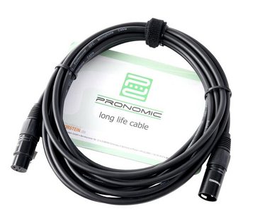 Pronomic Mikrofon DM-58 Dynamisches Gesangs Mikrofon mit Schalter (inkl. 3x Mikrofone und 3x 5m XLR Kabel, 6-tlg), Richtcharakteristik: Superniere