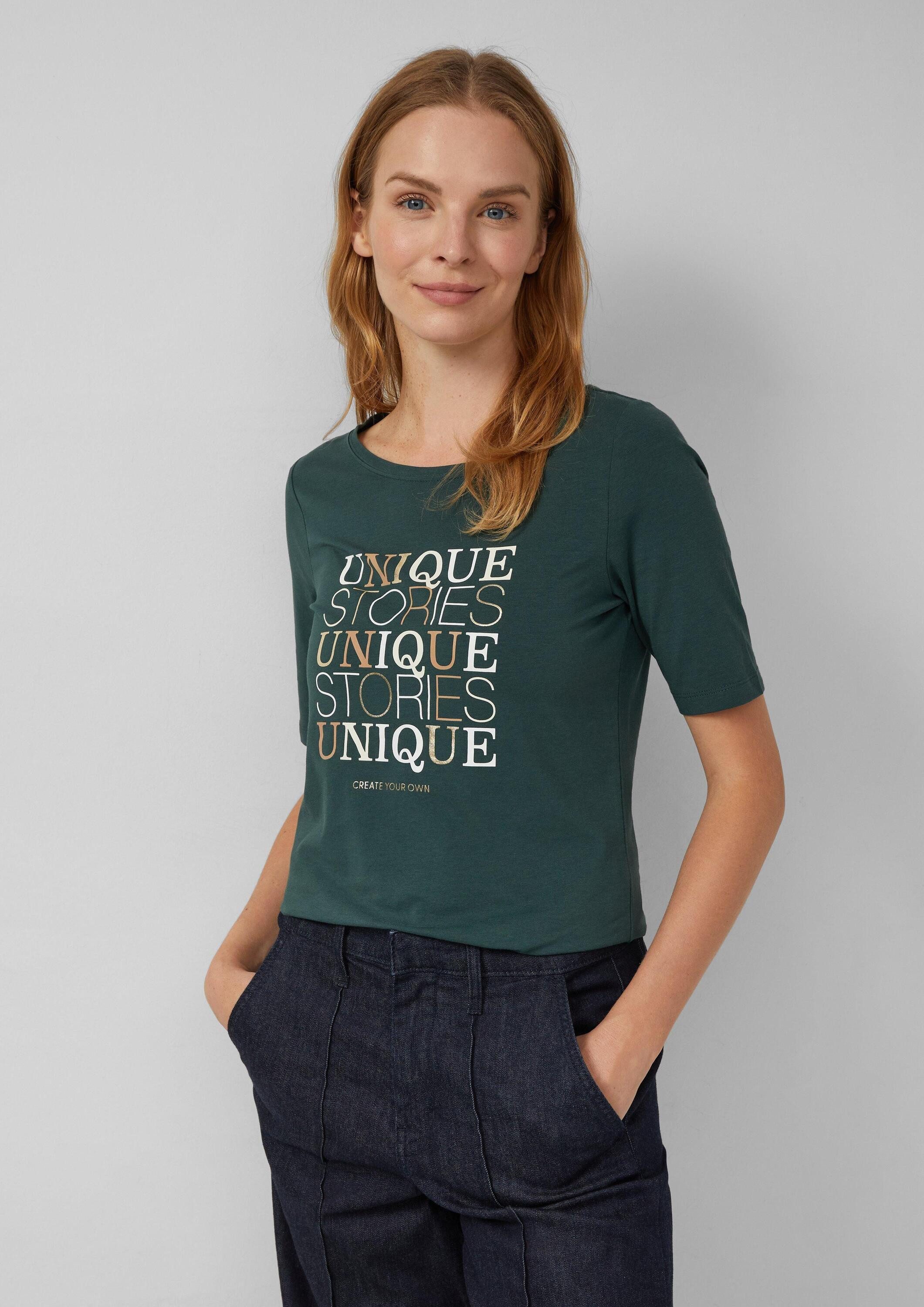 s.Oliver Kurzarmshirt T-Shirt Jersey-Shirt im Slim günstig online kaufen