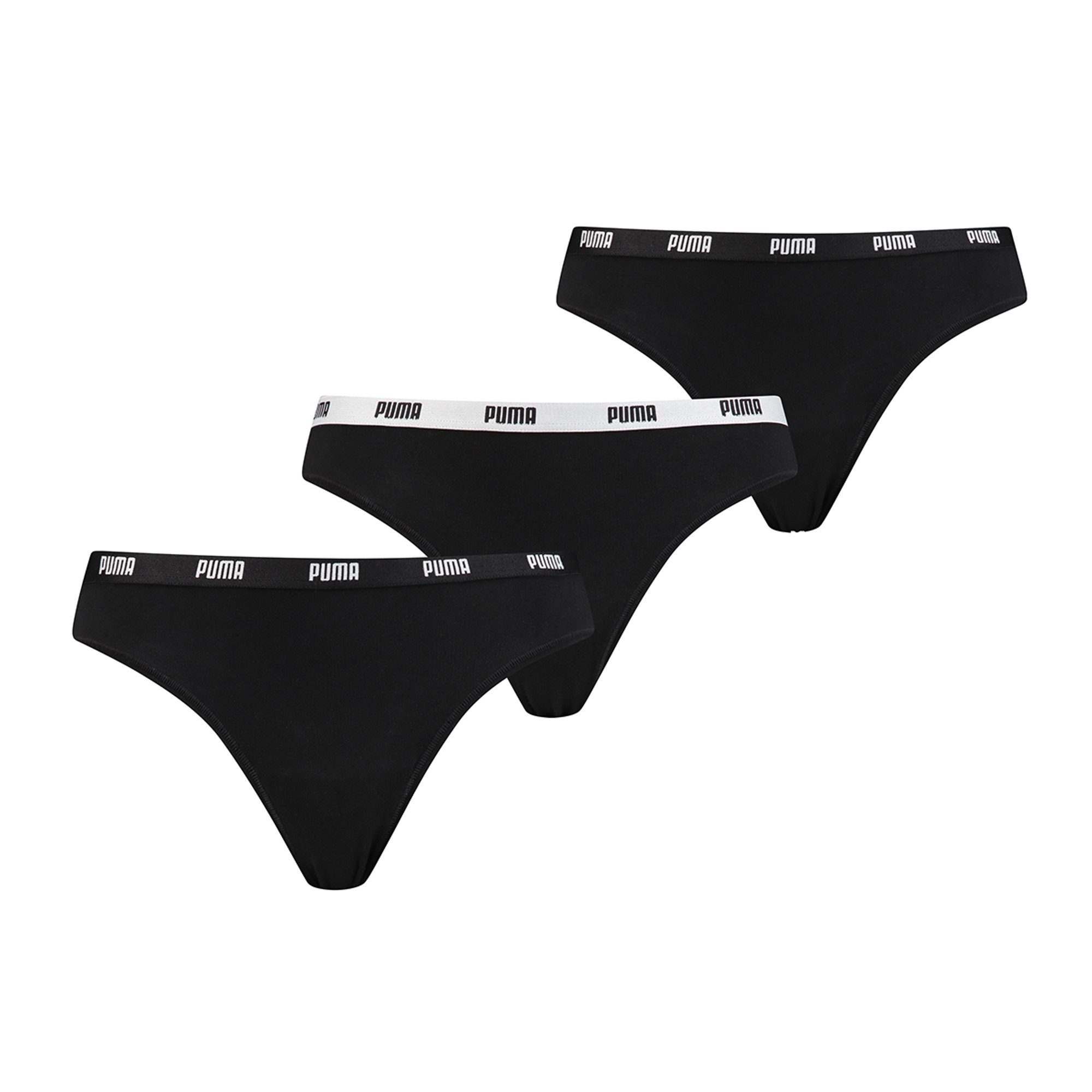 PUMA String Damen String 3er Pack Baumwolle (Packung, 3er Pack)