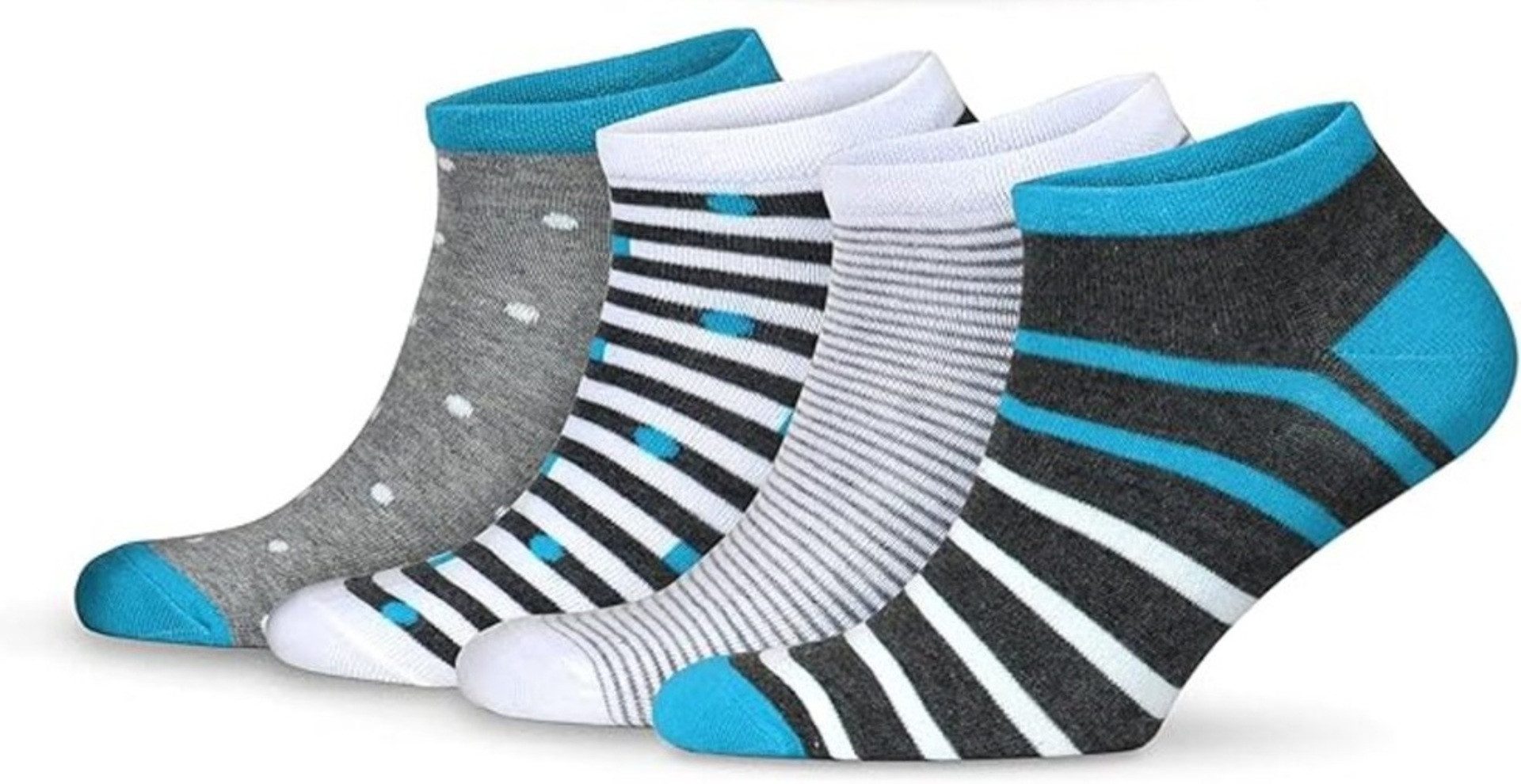 GoWith Sportsocken Sneaker Socken Dünne Füßlinge 4 Paar Damen Atmungsaktiv GoWith 39/42