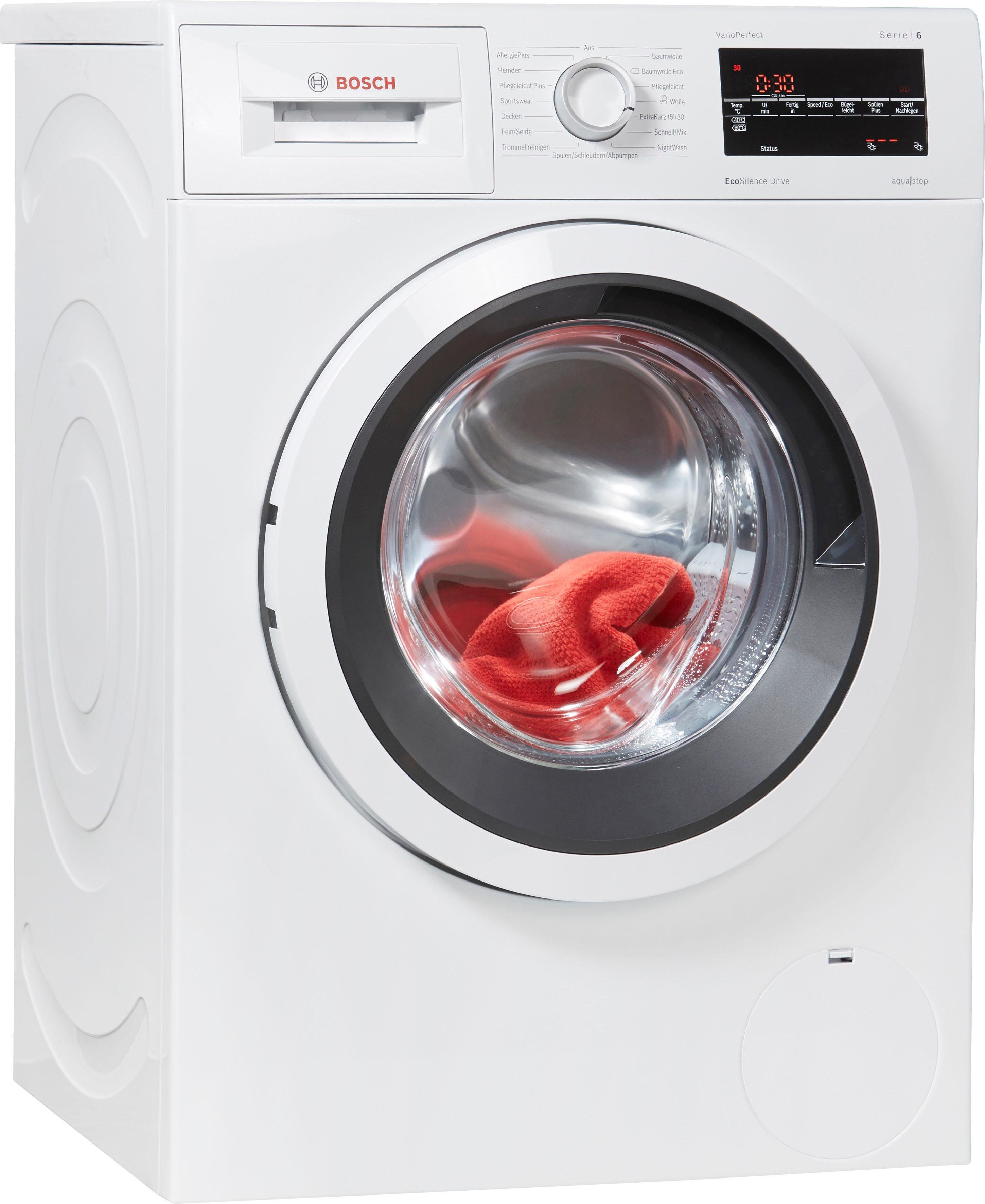 BOSCH Waschmaschine Serie 6 WAT284V1, 8 kg, 1400 U/Min, aquastop online kaufen OTTO