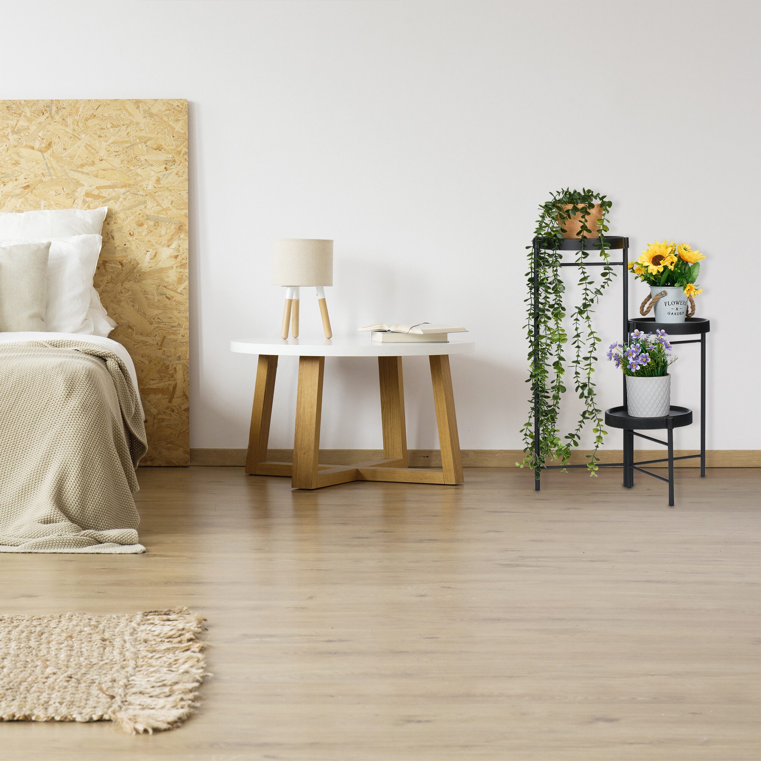 relaxdays Pflanzentreppe Blumenregal mit 3 Ablagen günstig online kaufen