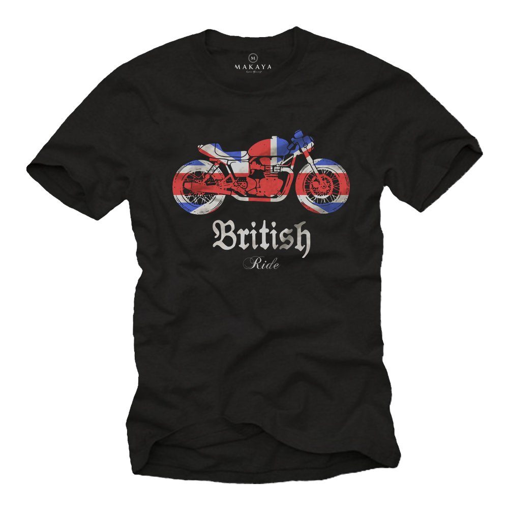 MAKAYA T-Shirt Männer Motorrad Motiv UK günstig online kaufen