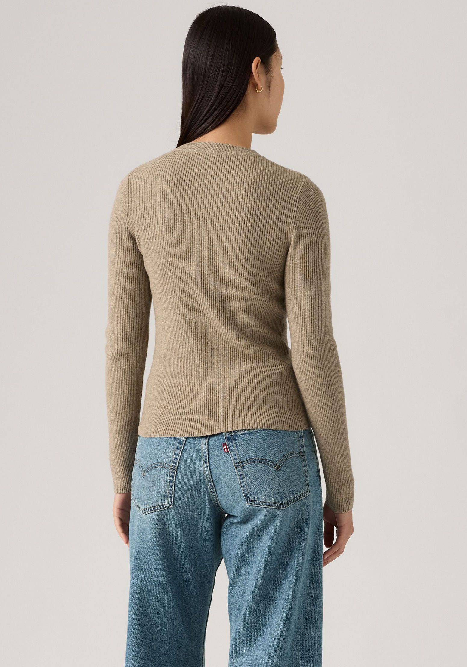 Levi's® Rundhalspullover RIB CREW SWEATER Geripptes Strickmuster