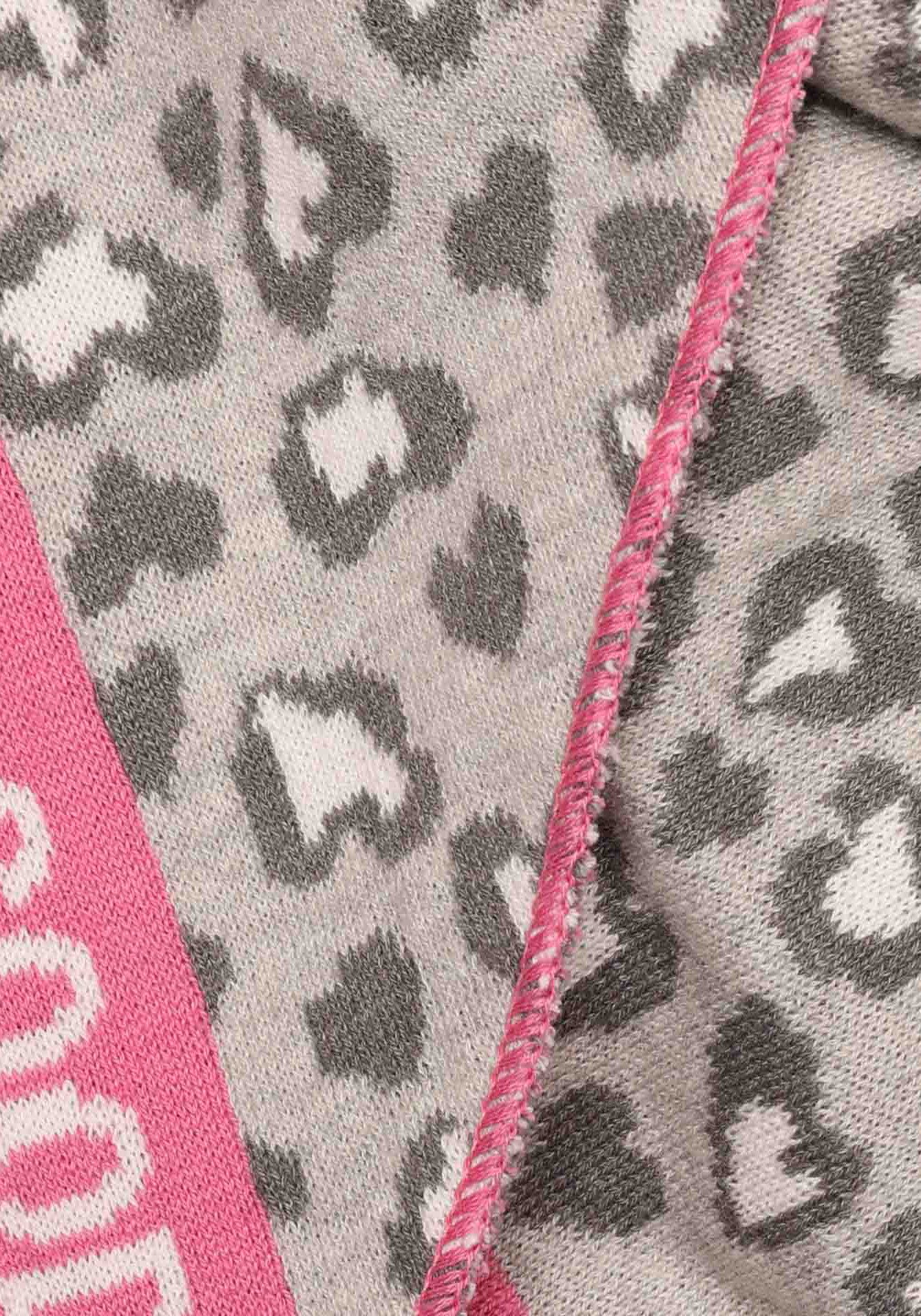 Zwillingsherz Modetuch Dreieckstuch BW "Leo & Good, Leo mit pinker Kante und guten Vibes – Bild 3 von 4