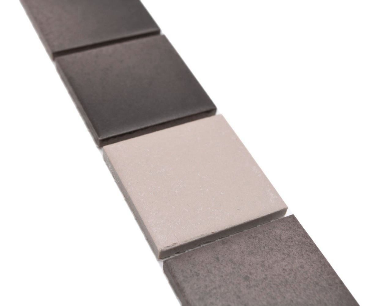 Mosani Fliesen-Bordüre Mosaik Borde Bordüre beige braun Keramik
