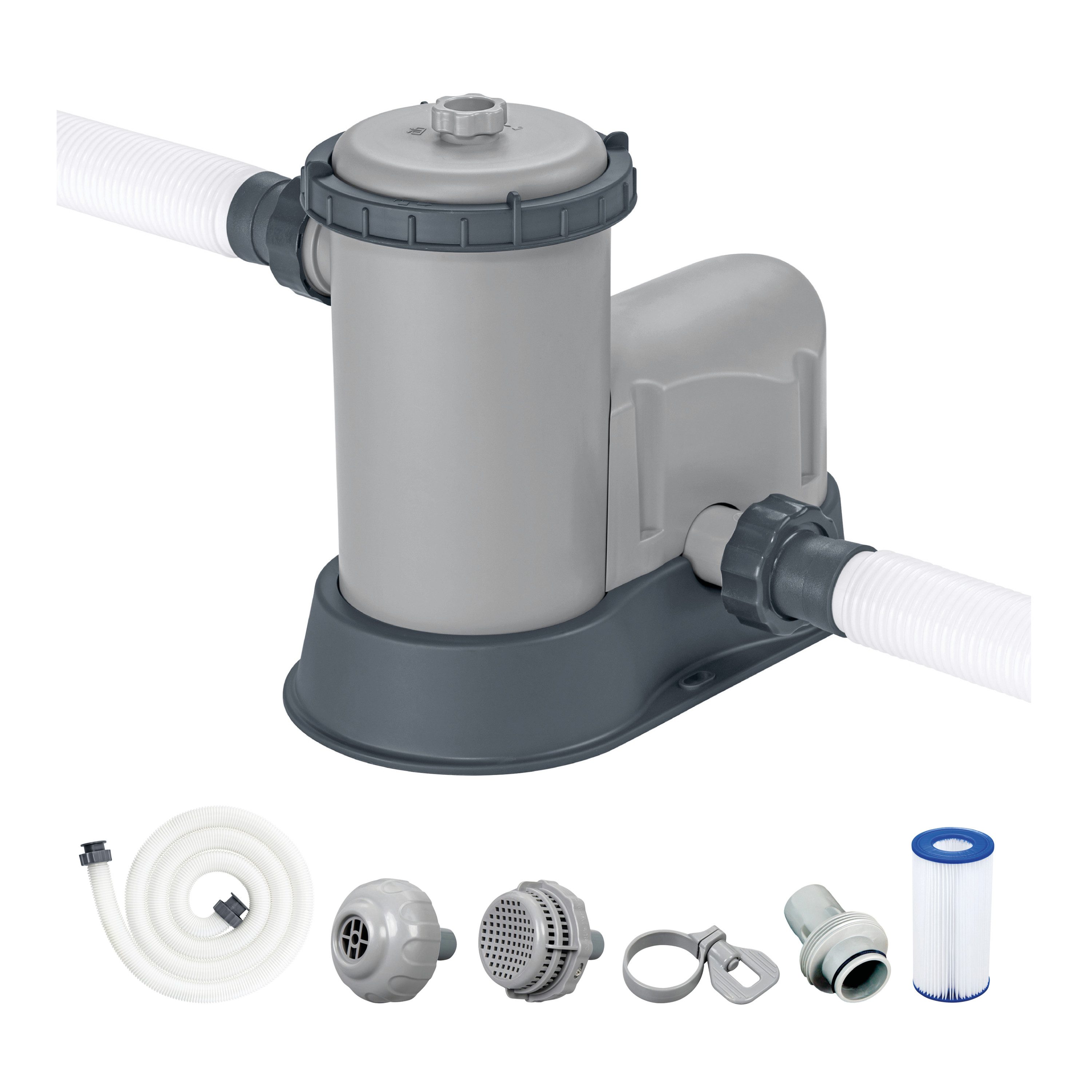 Bestway Kartuschen-Filterpumpe 5.678 l/h (Packung, Inkl. Filterkartusche), Für Poolgrößen von 1.100-31.700 Liter