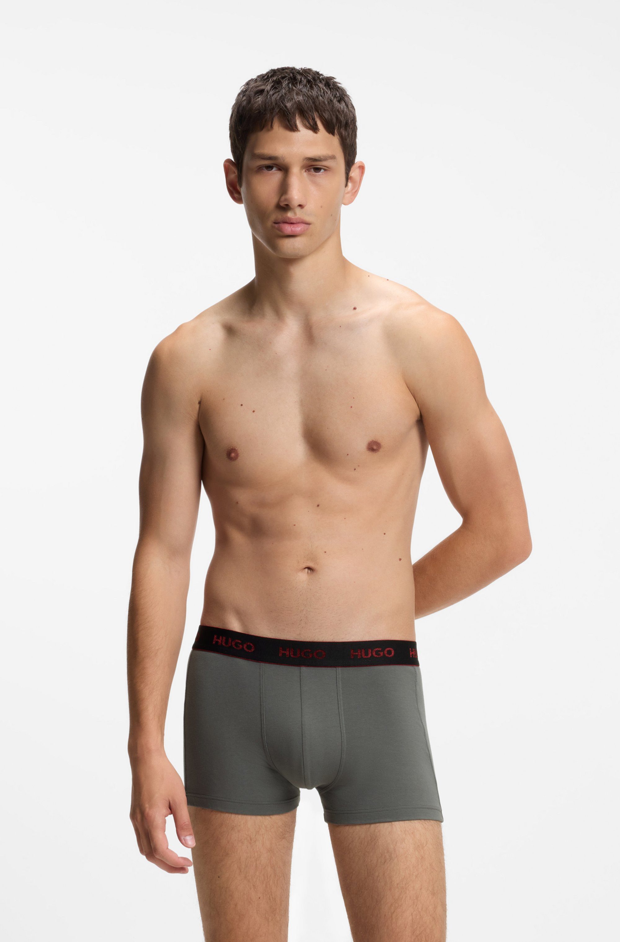 HUGO Trunk TRUNK TRIPLET PACK (Packung, 3-St) mit Logoschriftzug auf dem Bund