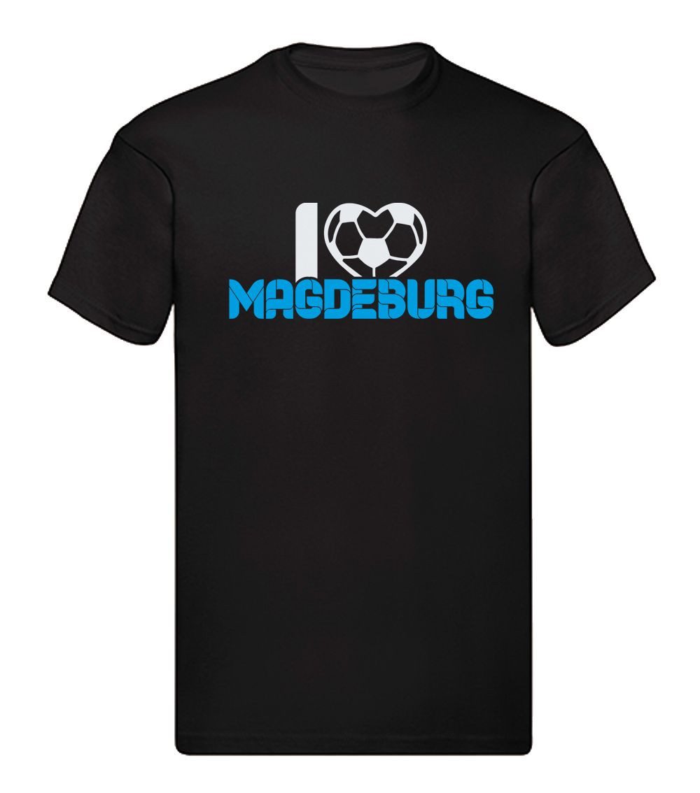 G-graphics T-Shirt I love Magdeburg (1-tlg) Herren T-Shirt mit einem Motiv für den echten Fan