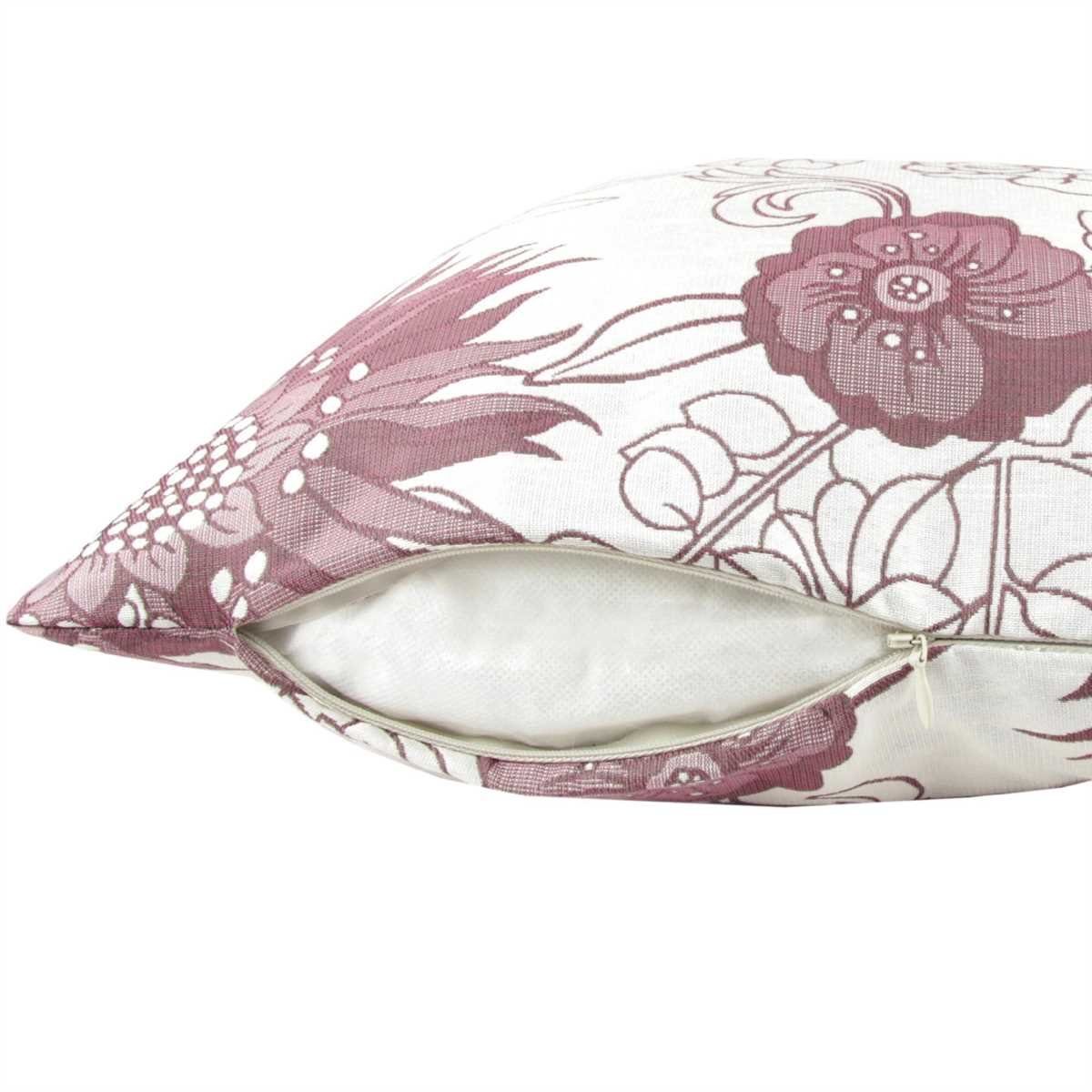 Arsvita Kissenbezüge 40x40 cm mit floralem Design, Dekokissen mit Reißverschluss, (1 Stück), aus hochwertigem, weichem Polyester, waschbar