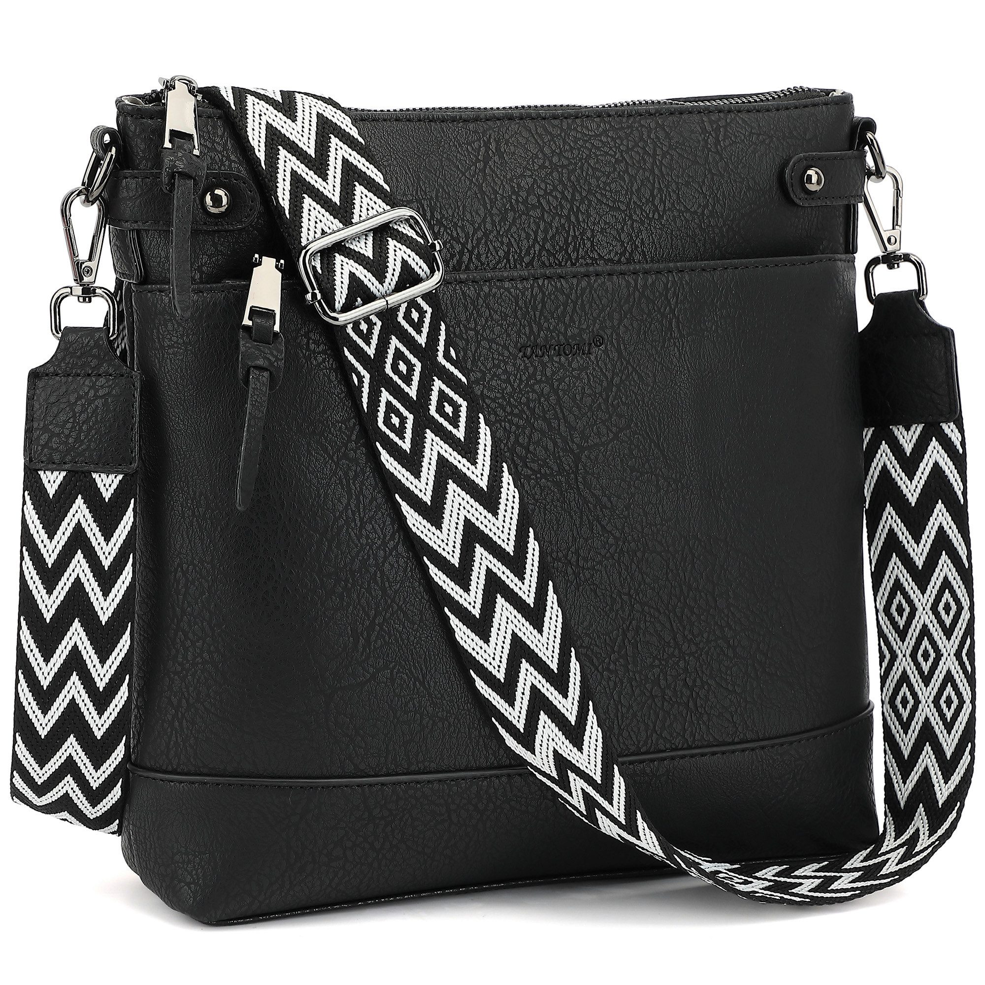 TAN.TOMI Schultertasche Mittel Damen Umhängetasche Crossbody Bag Leicht Tasche Bag, Mit Verstellbar Abnehmbar Breiter Gurt Pendeln Reise Campus