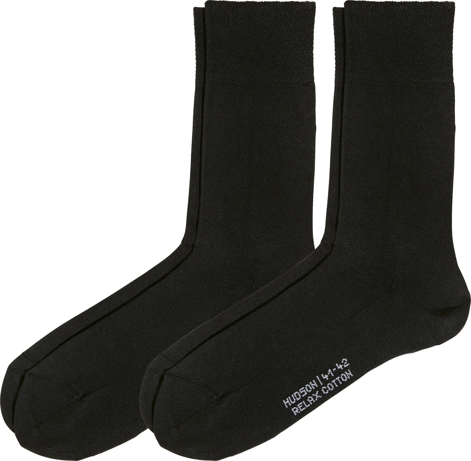 Hudson Paar schwarz Socken 2 Herren-Socken Uni