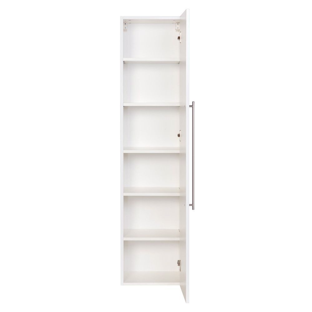 Lomadox Hochschrank NEWLAND-02 Badmöbel weiß Hochglanz günstig online kaufen