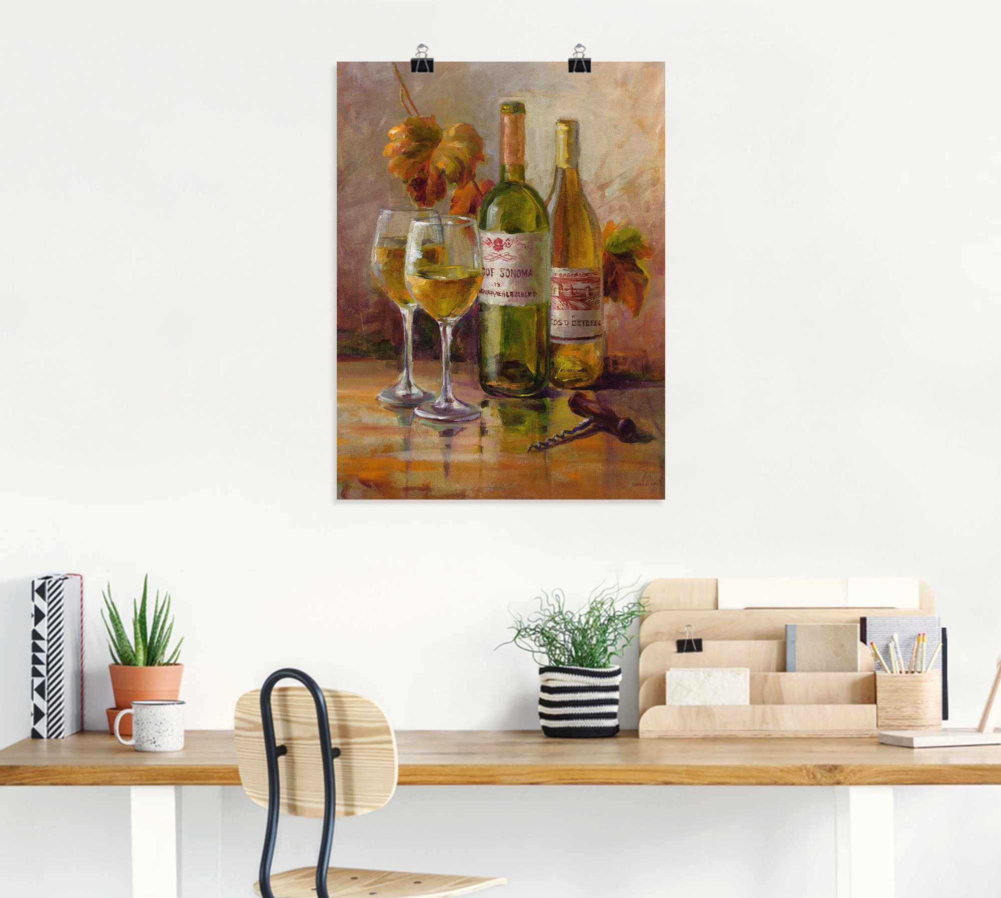 St), II, Getränke Poster Wandaufkleber Wein Größen versch. in als Offener Wandbild (1 Artland Leinwandbild, oder