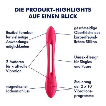 Satisfyer Klitoris-Stimulator Satisfyer Multifunktionen Vibrator 'Elastic Joy' - wasserdicht (IPX7)