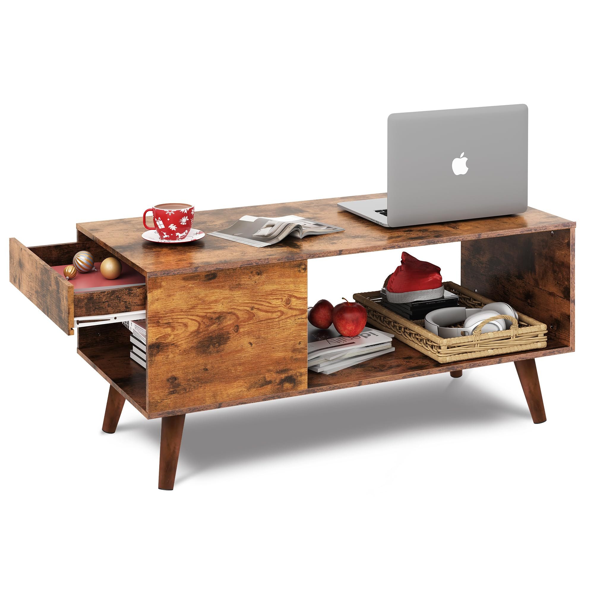 WLIVE Couchtisch mit Stauraum, Wohnzimmer Tisch günstig online kaufen