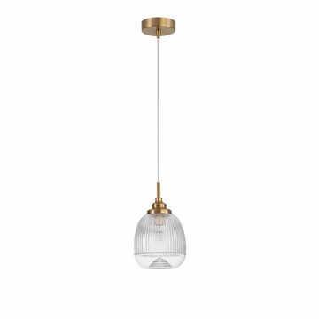 Nova Luce Hängeleuchte Pendelleuchte Mond in Transparent und Gold E14 150mm, keine Angabe, Leuchtmittel enthalten: Nein, warmweiss, Hängeleuchte, Pendellampe, Pendelleuchte