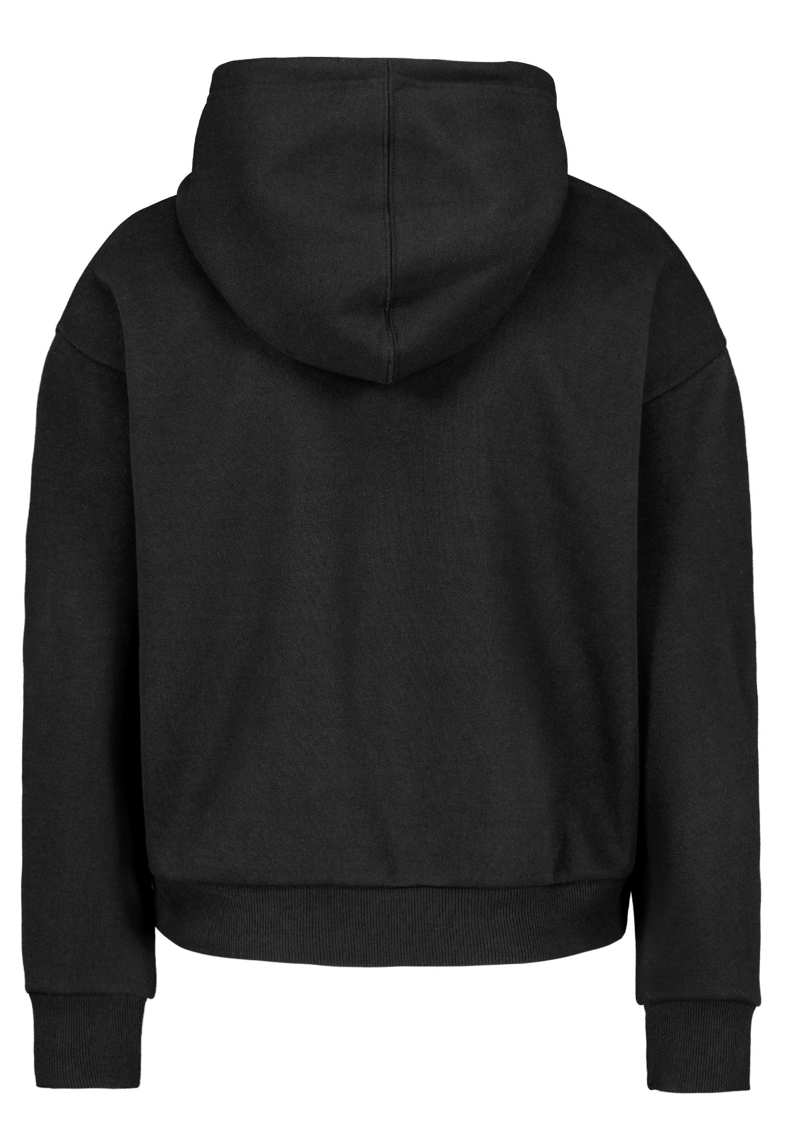 SUBLEVEL Kapuzenpullover Hoodie Mini-Print Sweater, Kapuzensweatshirt mit seitl. Eingrifftaschen