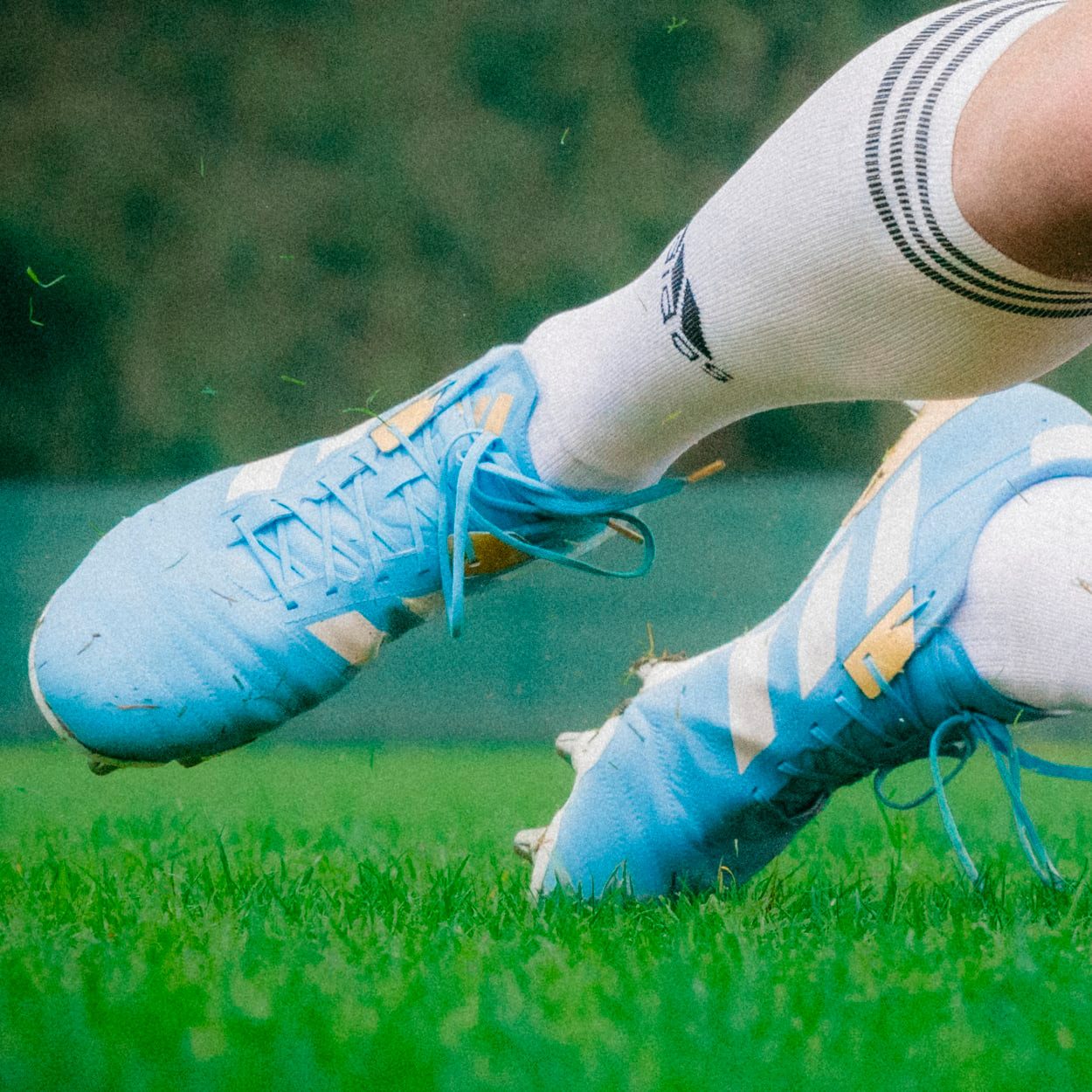 adidas Performance Kakari RS SG (für weiche Böden) blau/silber Herren Fußballschuh