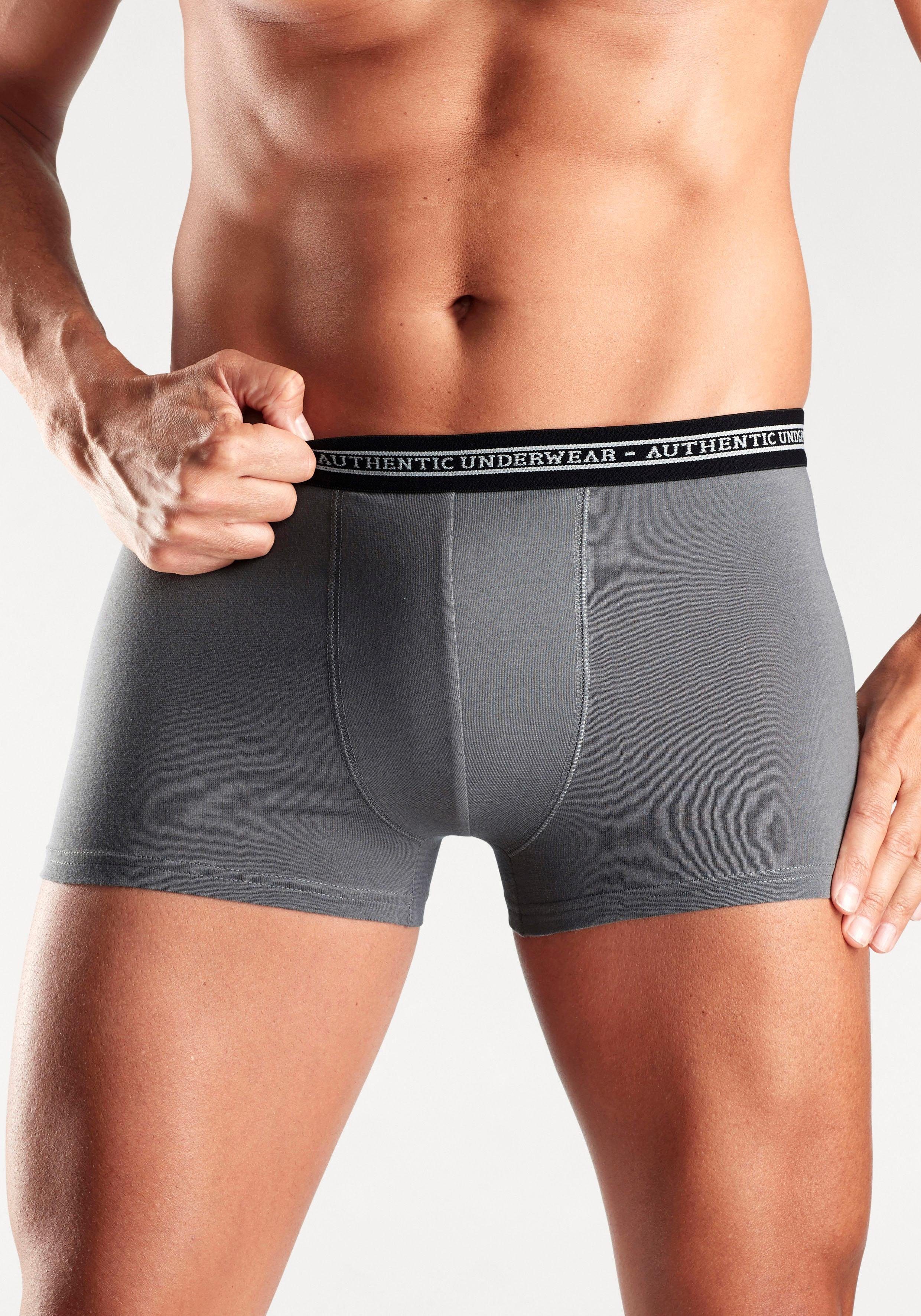 AUTHENTIC LE JOGGER Boxer Boxershorts für Herren (Packung, 4-St), schwarzer Webbund mit Logoschriftzug – Bild 4 von 5