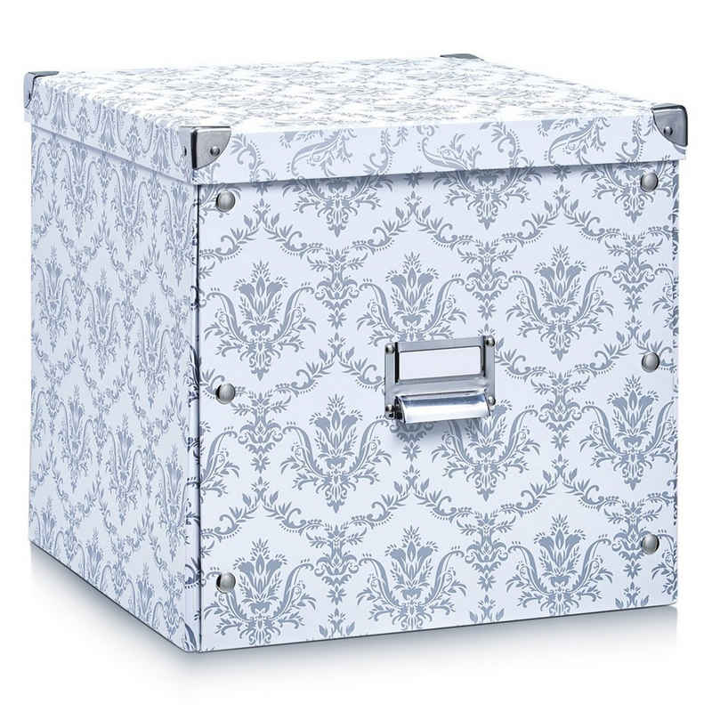 Zeller Present Aufbewahrungsbox Aufbewahrungsbox "Vintage, Pappe, weiß, 33,5 x 33 x 32 cm