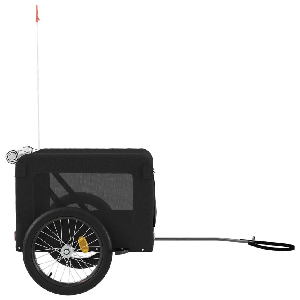 vidaXL Bicycle Dog Trailer 45 kg Bicycle Trailer Dogs Black Oxford Fabric Iron