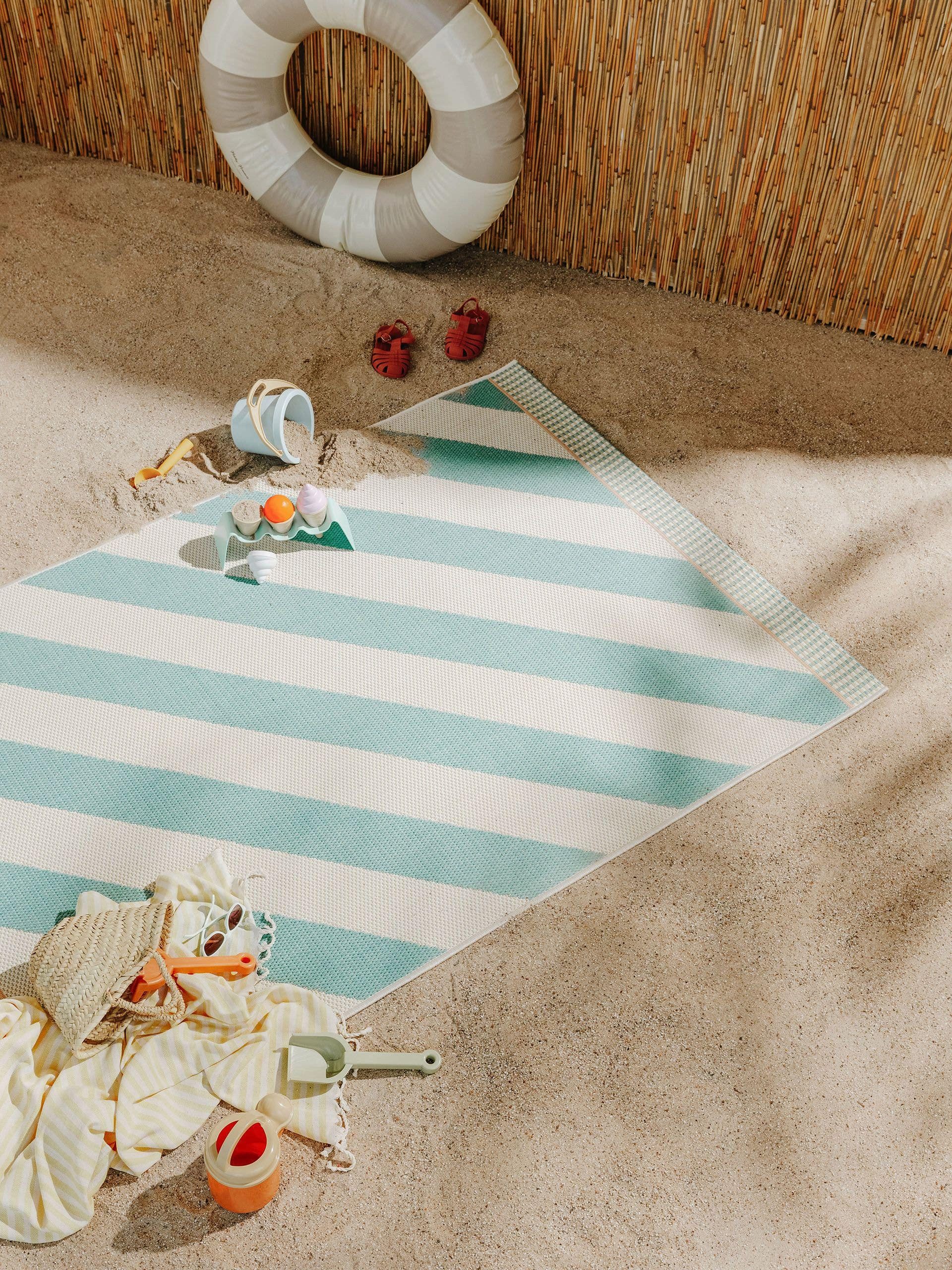 benuta Outdoorteppich Sunny, rechteckig, Höhe: 5 mm, Kunstfaser, Berber, Ethno-Style, Wohnzimmer