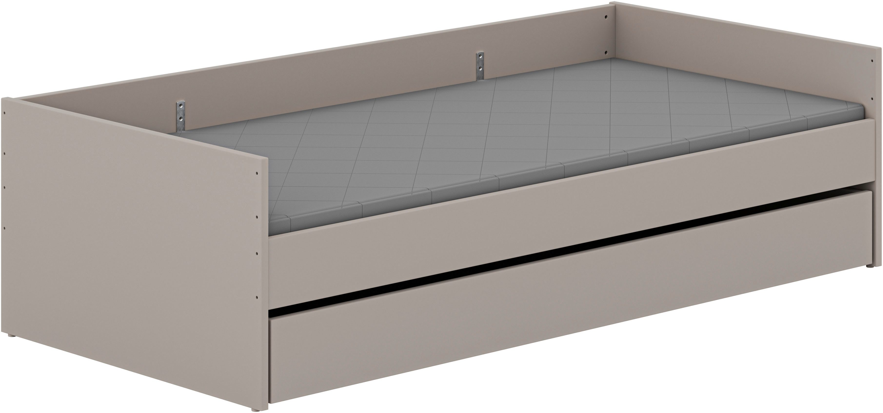 YUNY by PAIDI Kinderbett BROTHER STU mit Bettkasten, Jugendliege, bietet extra Stauraum oder zweite Liegefläche, Kojenliege Taupe