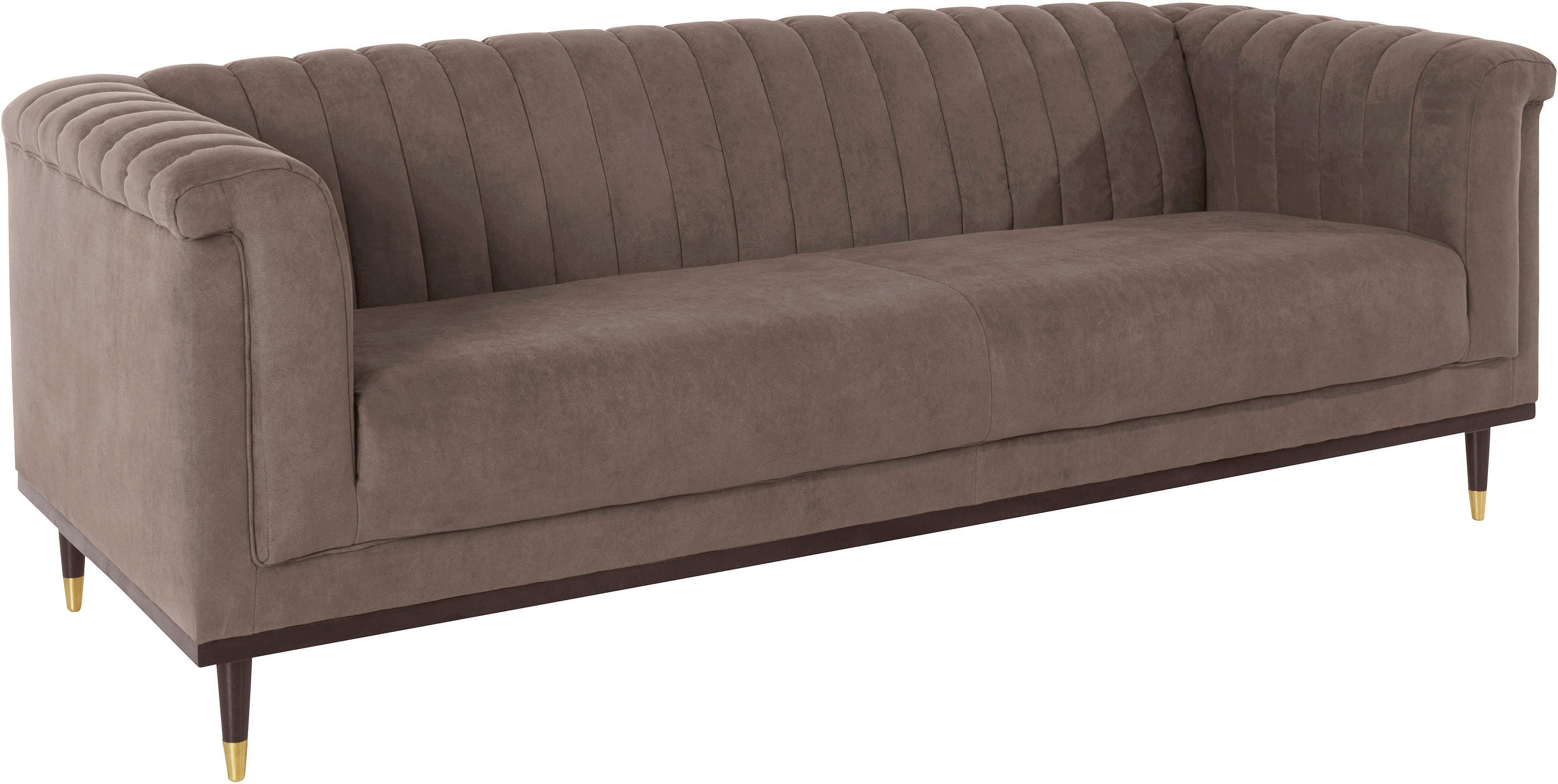 Home affaire 3-Sitzer Chamby, mit Holzrahmen unten und Steppung im Lehnenbereich. Reduzierter Preis € 999,99. Unverbindliche Preisempfehlung € 1.069,99