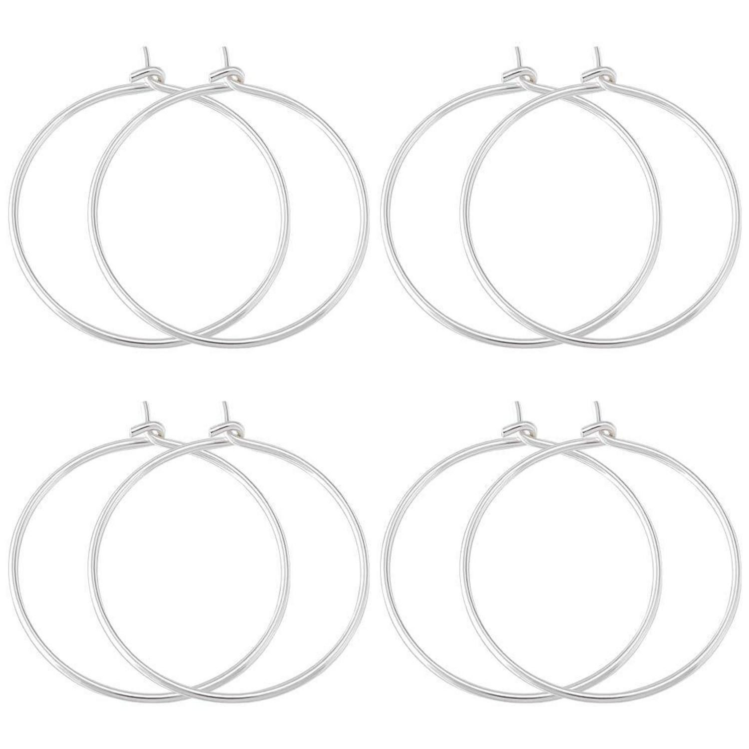 LuxusKollektion Schmuckset Weinglas Charms 8Stk 925 Silber Rund