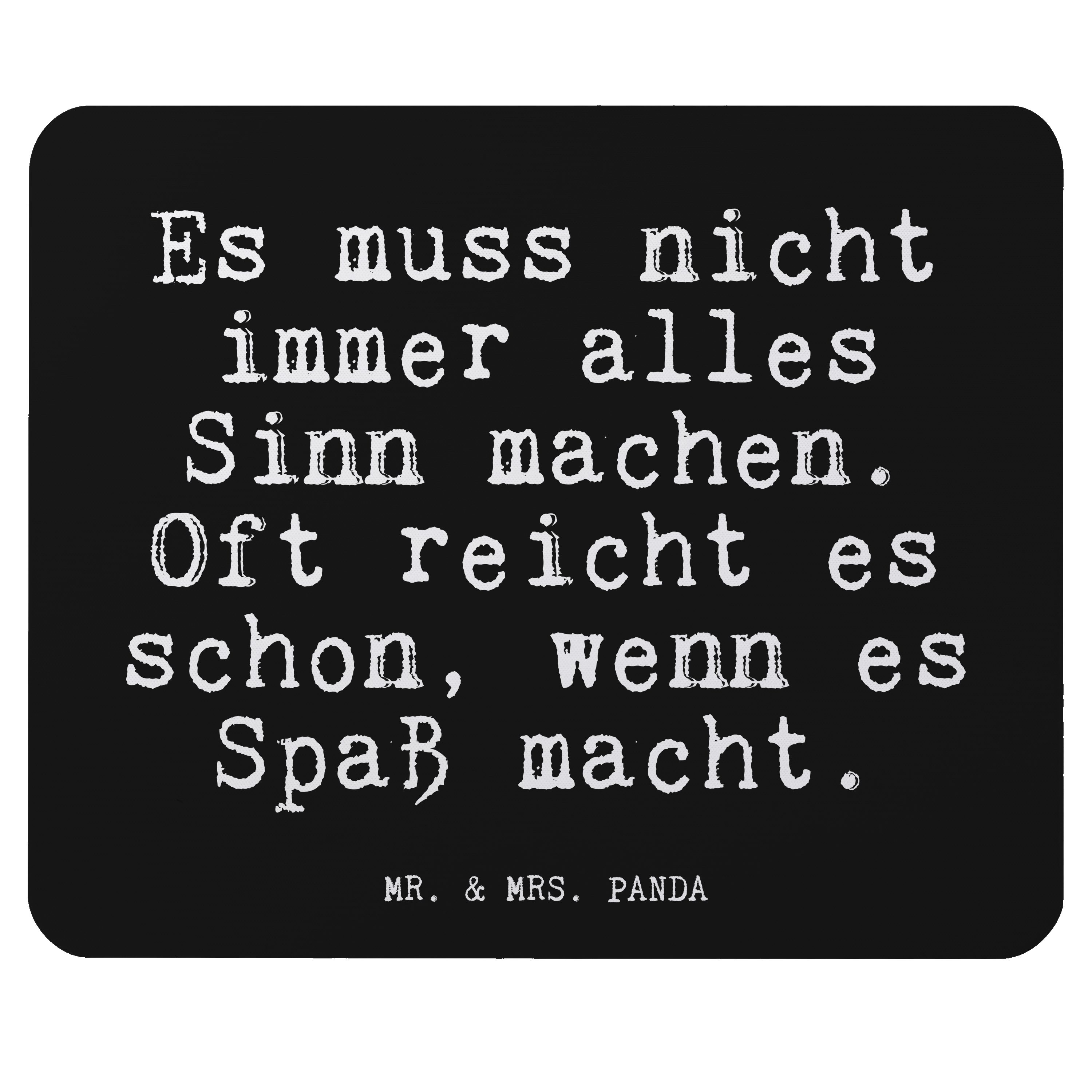 Mr. & Mrs. Panda Mauspad Es muss nicht immer... Schwarz Geschenk