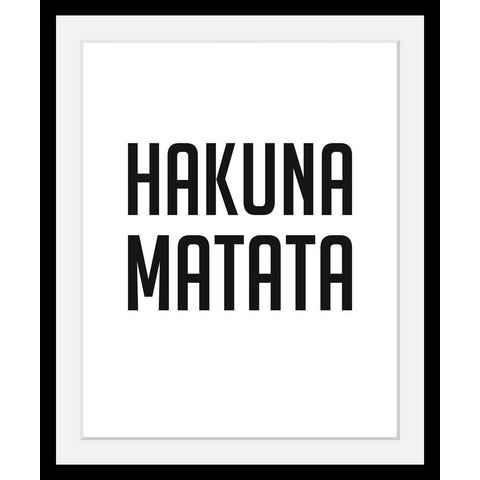 queence Bild Hakuna Matata, in 3 Größen, gerahmt