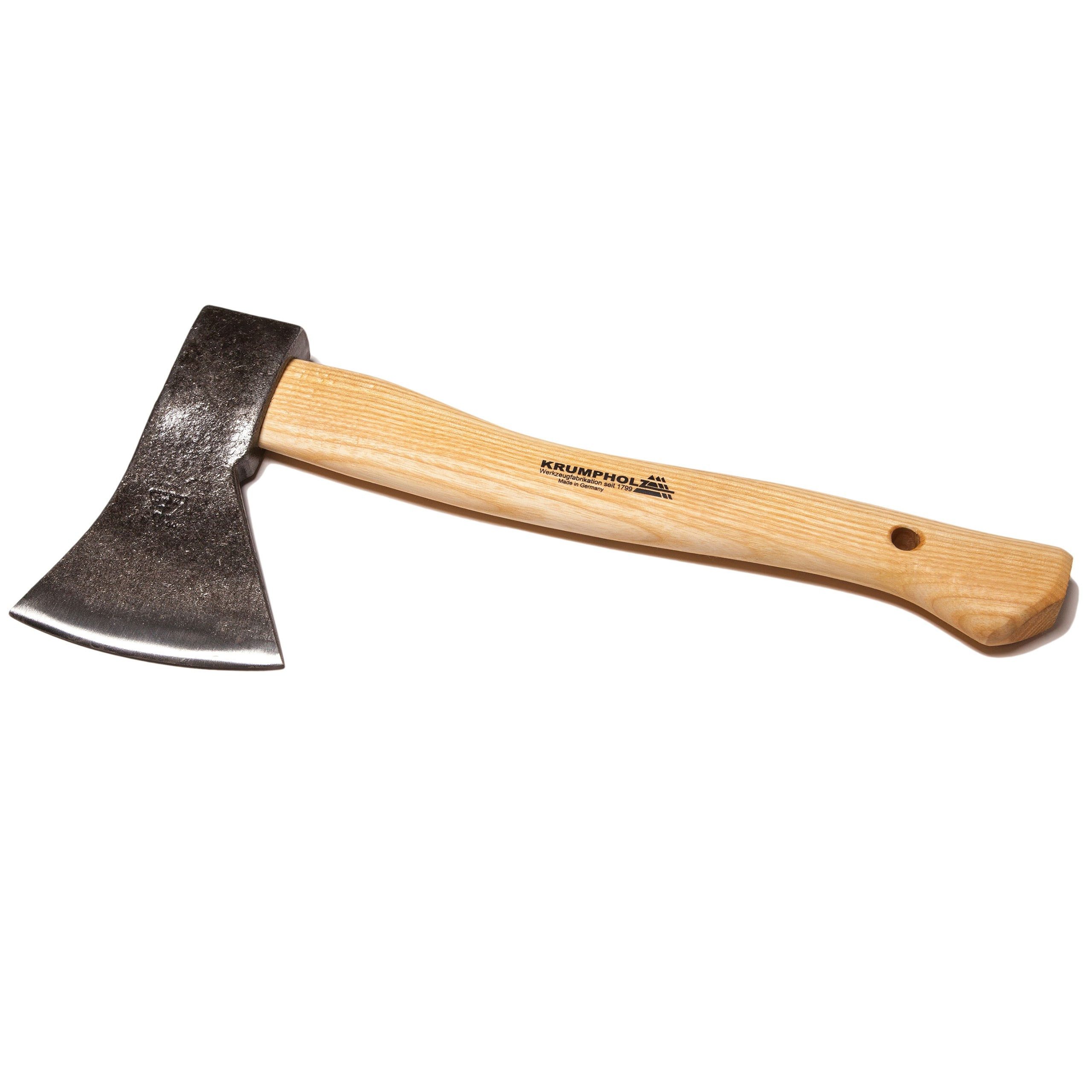Krumpholz Axt Handaxt mit lackiertem Eschenholzstiel - 0,8 kg Krumpholz