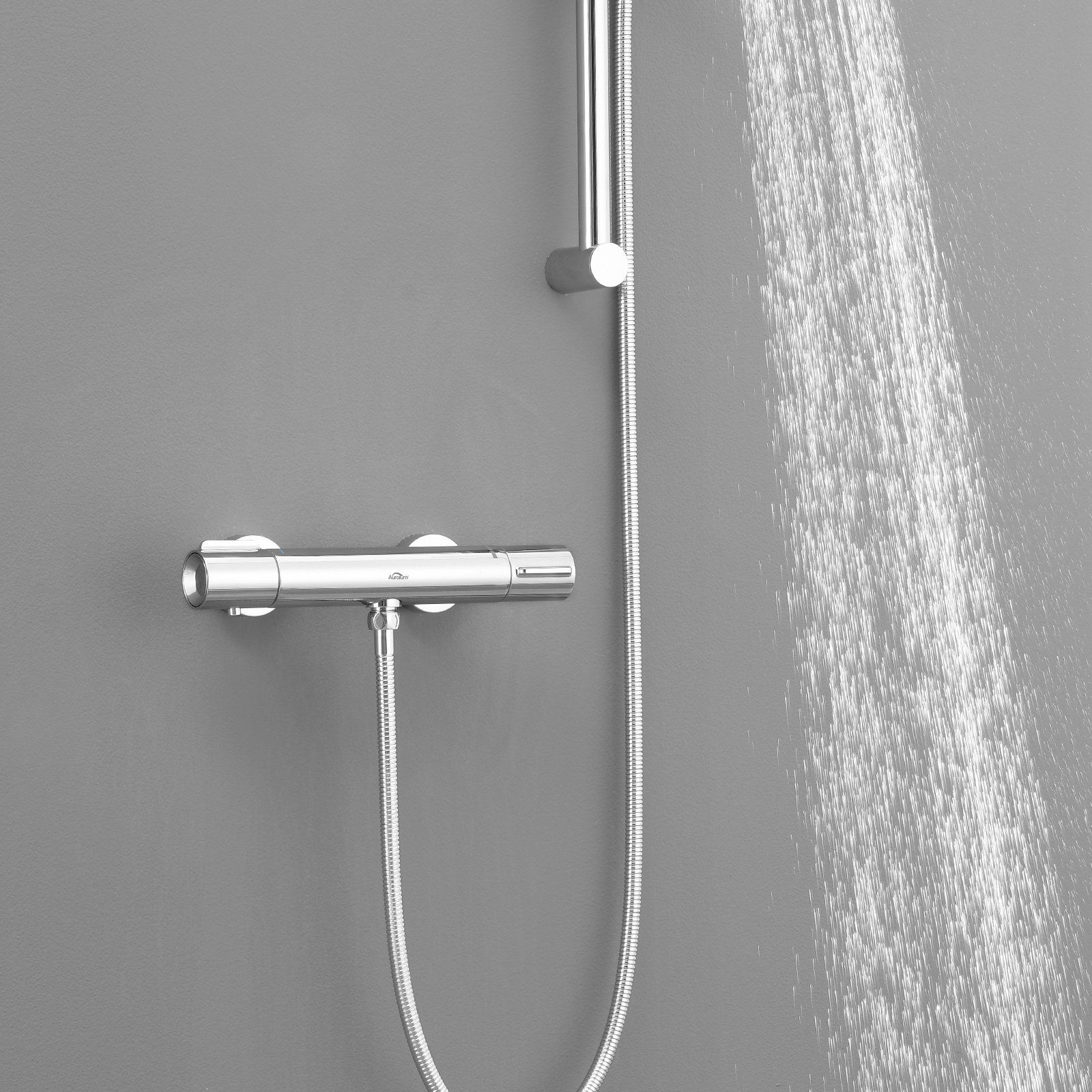 Sicherheitstaste Badewanne Duscharmaturen Brausethermostat Thermostat Duscharmatur ° Auralum Mischbatterie mit 38 C mit Duscharmatur