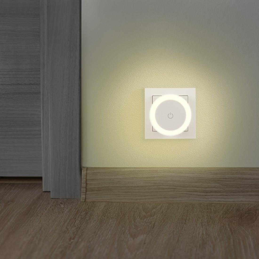 Hama LED Nachtlicht Nachtlicht für Erwachsene und Touch Für Sensor, integriert, Stecksode mit Nachtlichtfunktion, Warmweiß, LED energiesparend, warmweiß, fest Babys Kinder