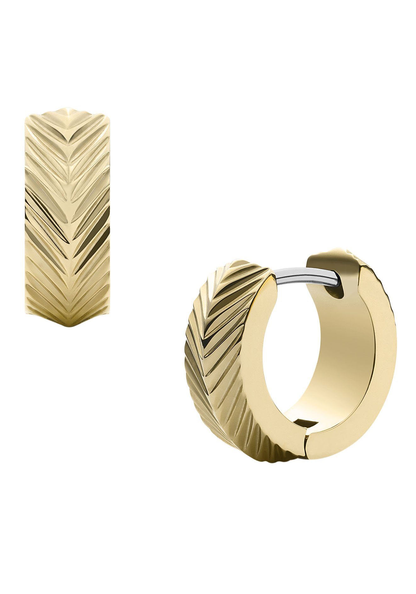 Fossil Paar Creolen Schmuck Geschenk Edelstahl Ohrringe SADIE