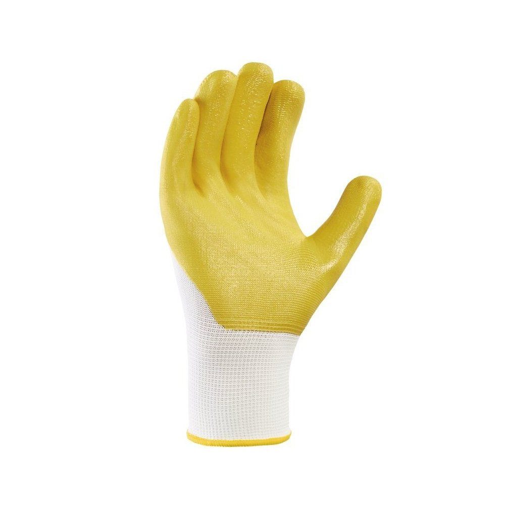 teXXor Arbeitshandschuh-Set Polyester Strickhandschuhe Nitril Beschichtet
