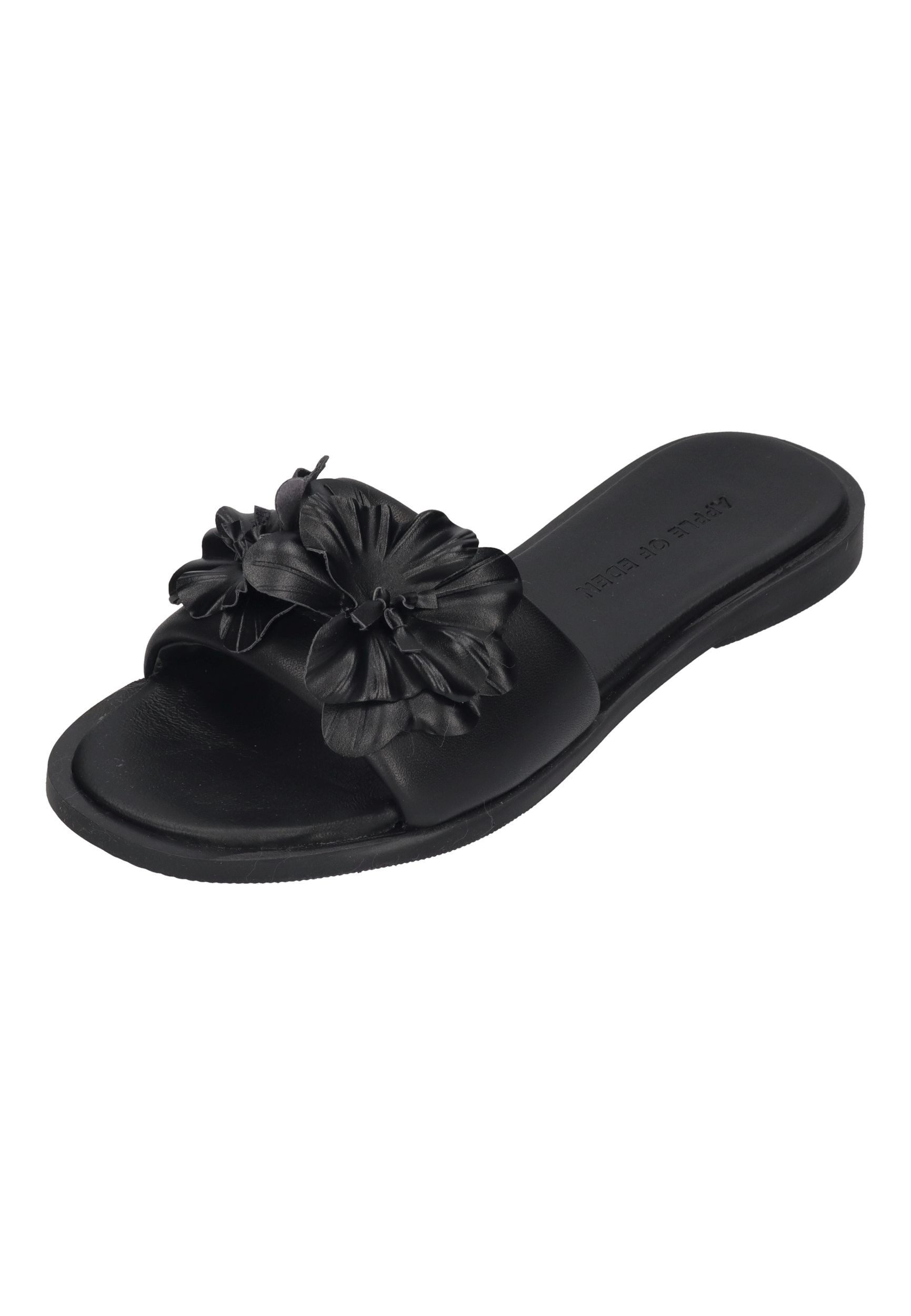 Apple of Eden AGNIS 1-F Pantolette Black Flowers