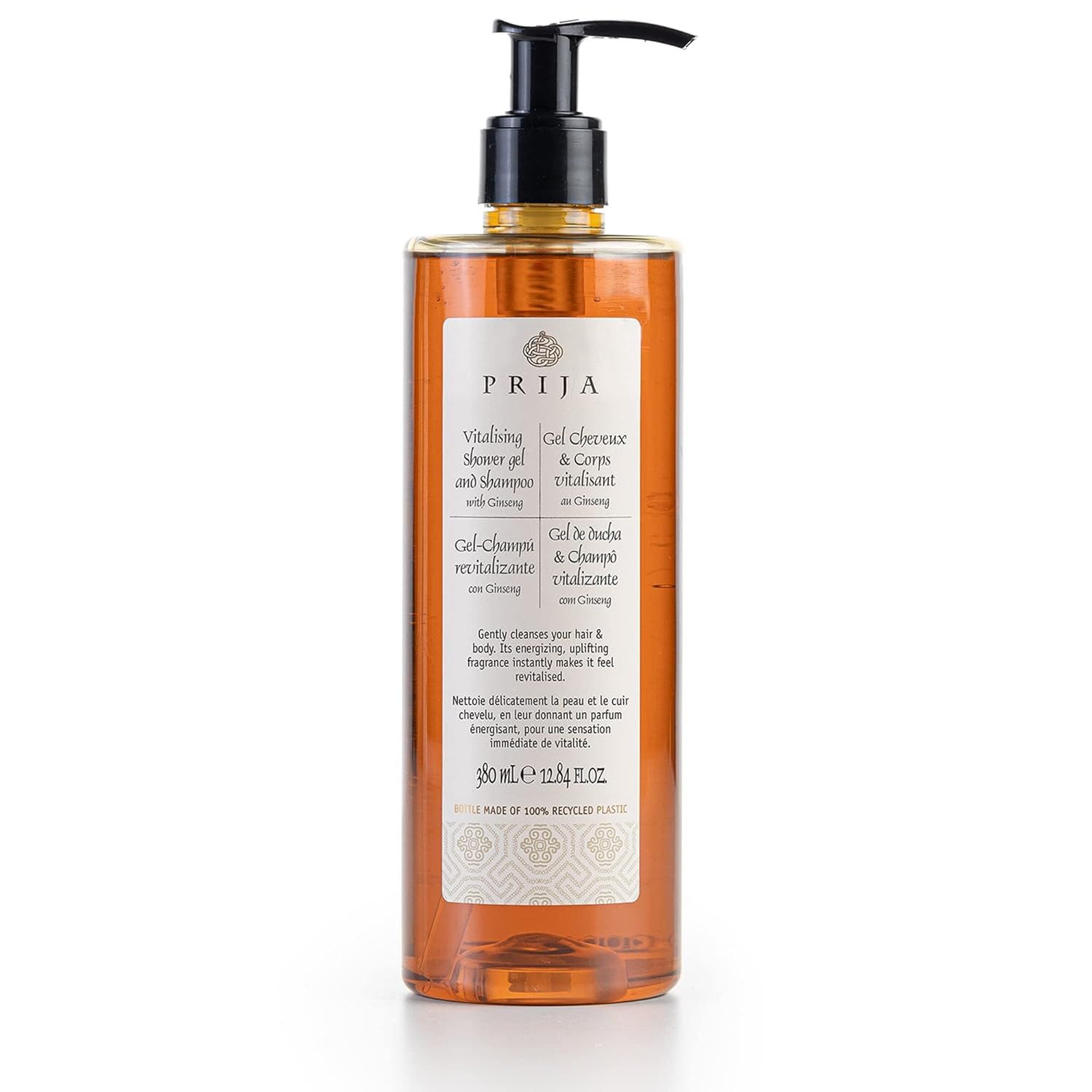 PRIJA Duschgel PRIJA Haarshampoo & Duschgel 2in1 vitalisierend mit Ginseng 380ml, 1-tlg.