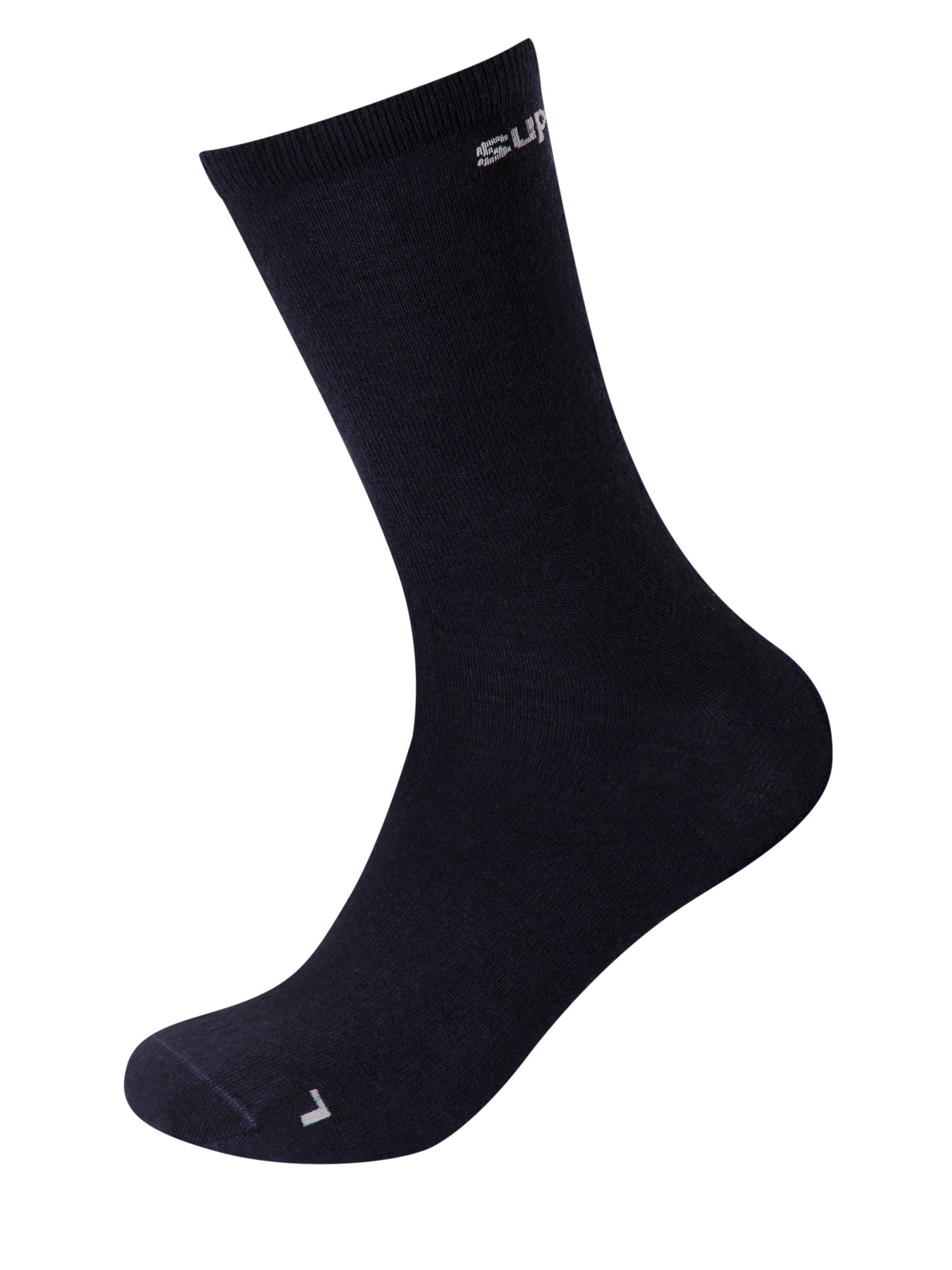 SUPER.NATURAL Sportsocken Merino Socken SN ALL DAY SOCKS (2-Paar) No smell-no worries, Merino-Materialmix Jet Black/Vapor Grey