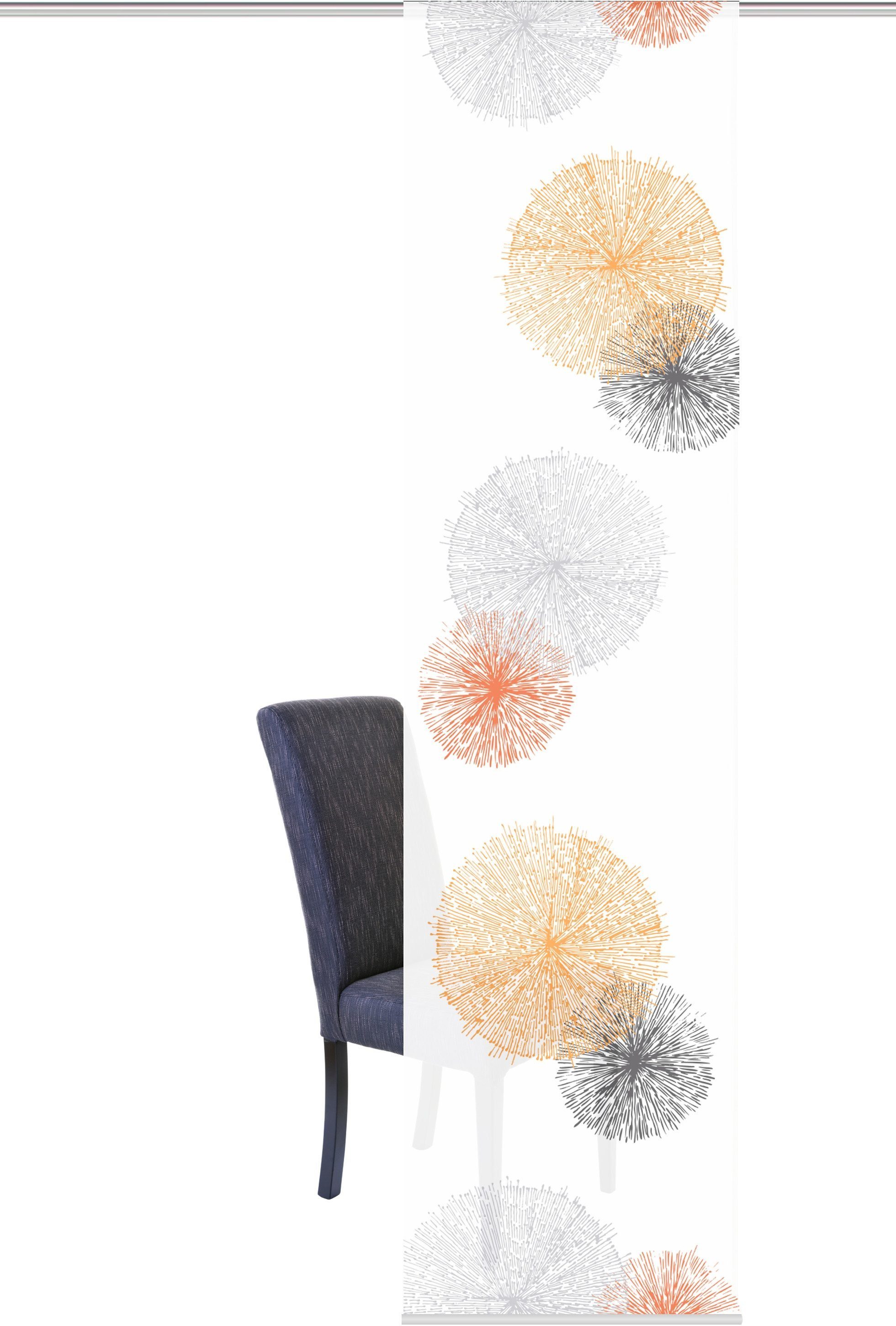 HOME WOHNIDEEN Schiebegardine RAWLINS (1 St), Klettband, blickdicht, HxB: 2 günstig online kaufen