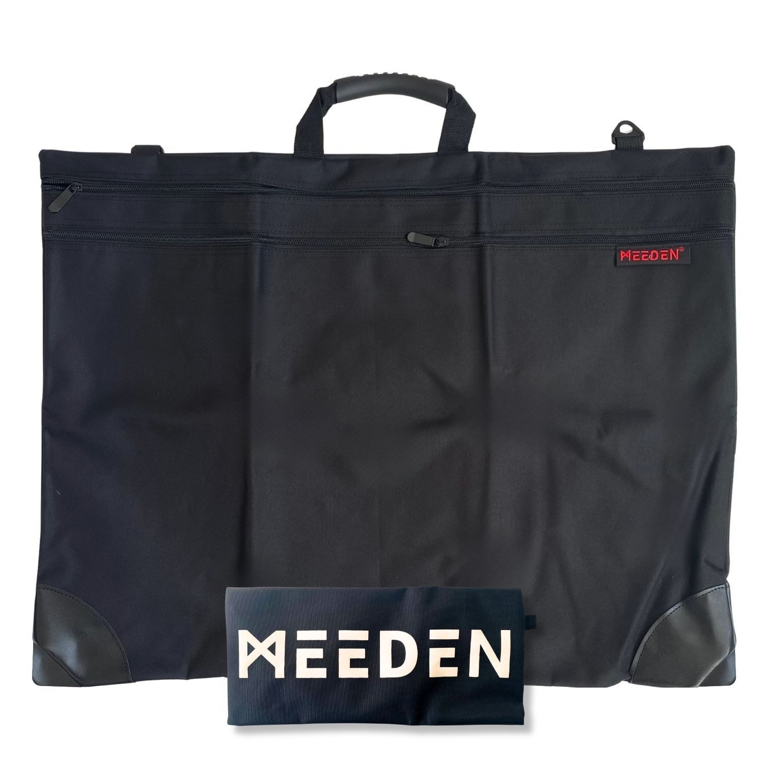 MEEDEN Dokumententasche Kunstmappe A2 50×66 cm 600D Oxford wasserabweisend mit Schultergurt (Set, 2-tlg., Kunstmappe mit Zubehöretui), mit Zubehöretui, Außentasche, verstärkten Nähten, Griff, Schultergurt