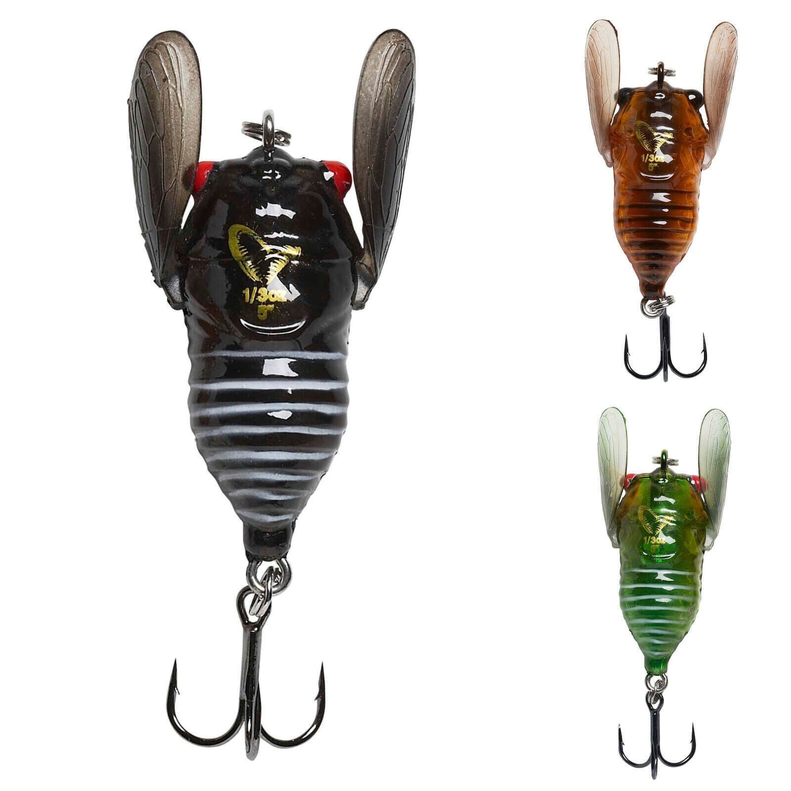 Gear Insekt ein Barsch, Kunstköder Savage in für 3D Kunstköder wie Forelle Green Topwater Panik echtes Oberflächenköder Cicada