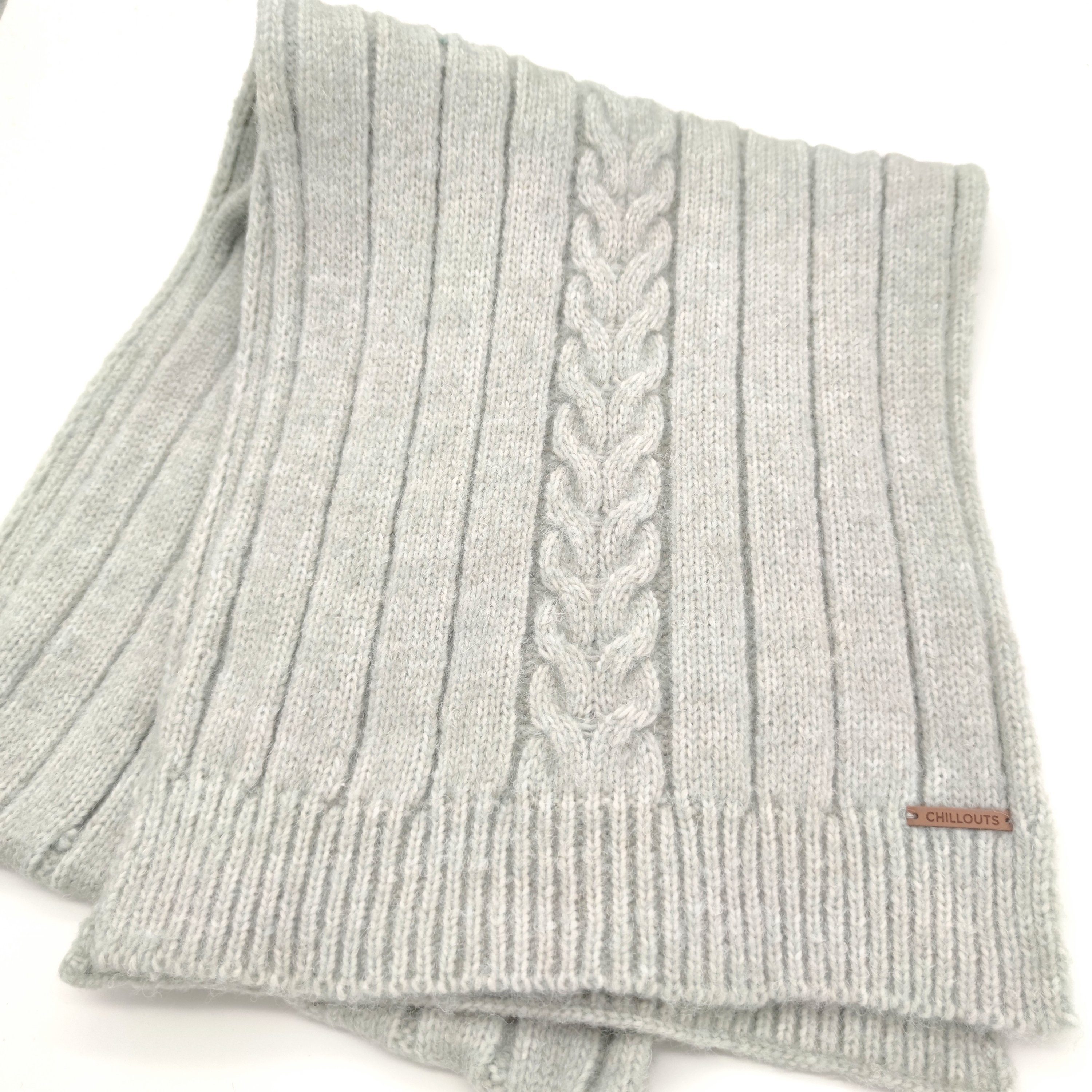 Modeschal Strickschal light grey